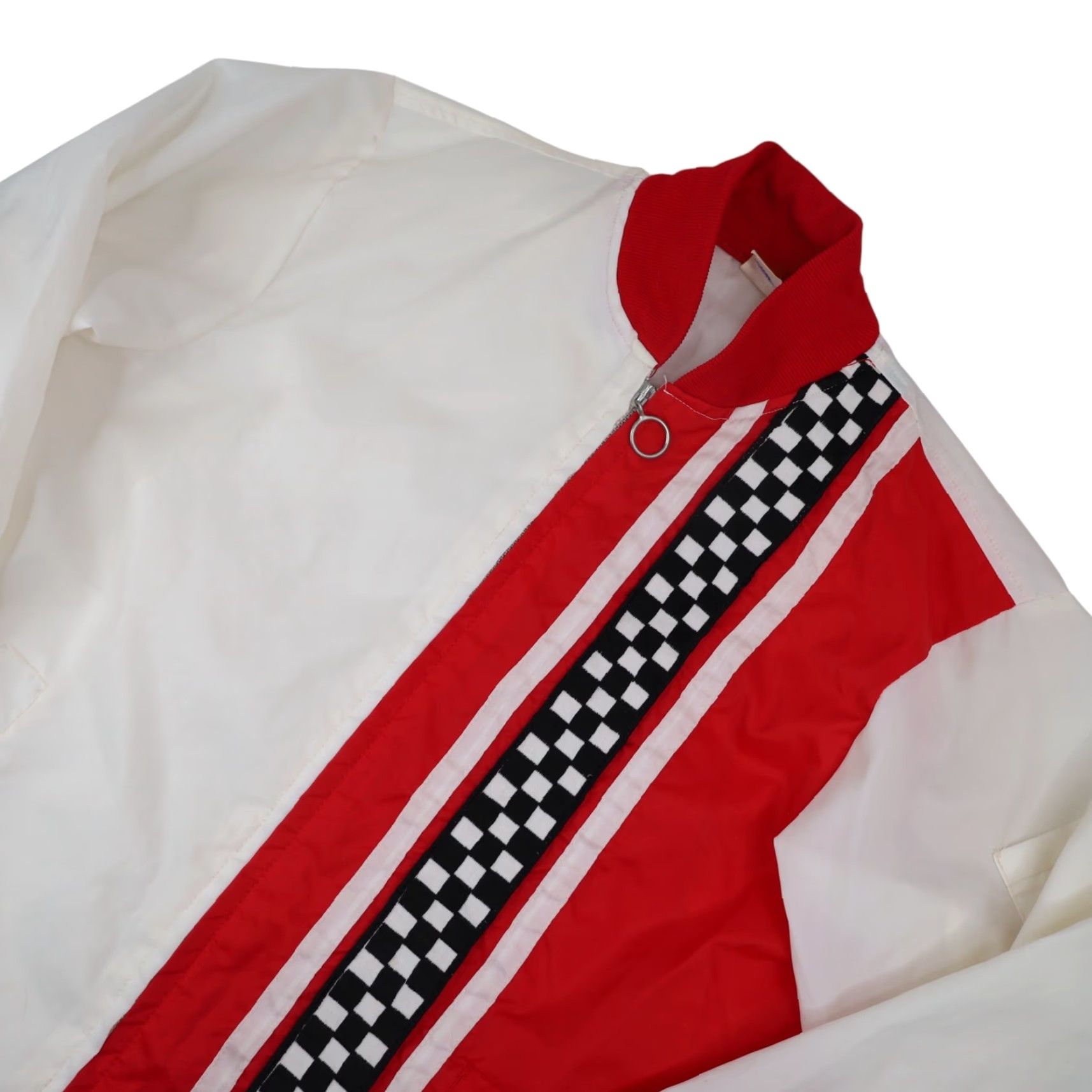 Greats VINTAGE Great Lakes Jacket Checkered Racing Windbreaker Nylon White L Men Regular Size Jacket Size US L / EU 52-54 / 3 - 2 Thumbnail