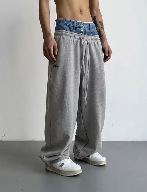 image of Vintage Retro Punk Pants in Grey, Men's (Size 31)