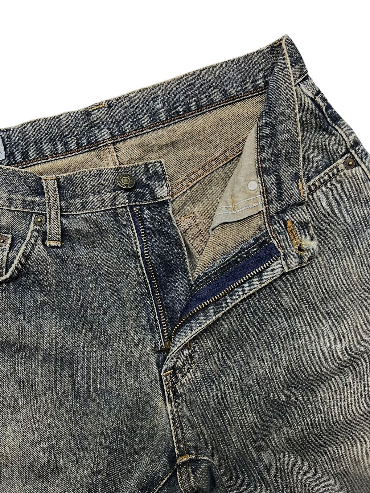 Edwin Vintage Exwin 403 Japan - Faded Mud Wash, Distressed Jeans Size US 31 - 10 Thumbnail