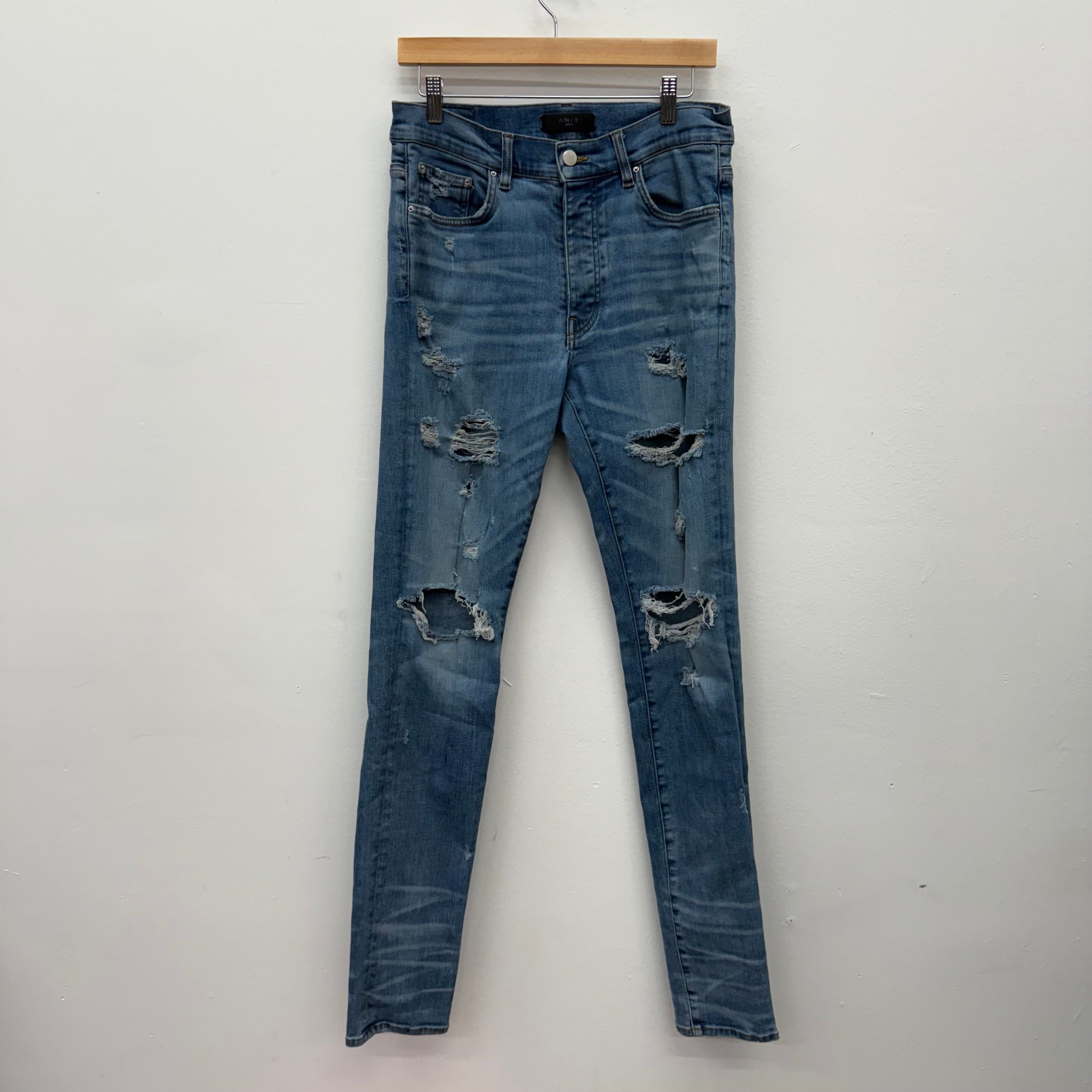 Amiri Amiri MX Blue Denim Jeans - Size 34 Size US 34 / EU 50 - 1 Thumbnail