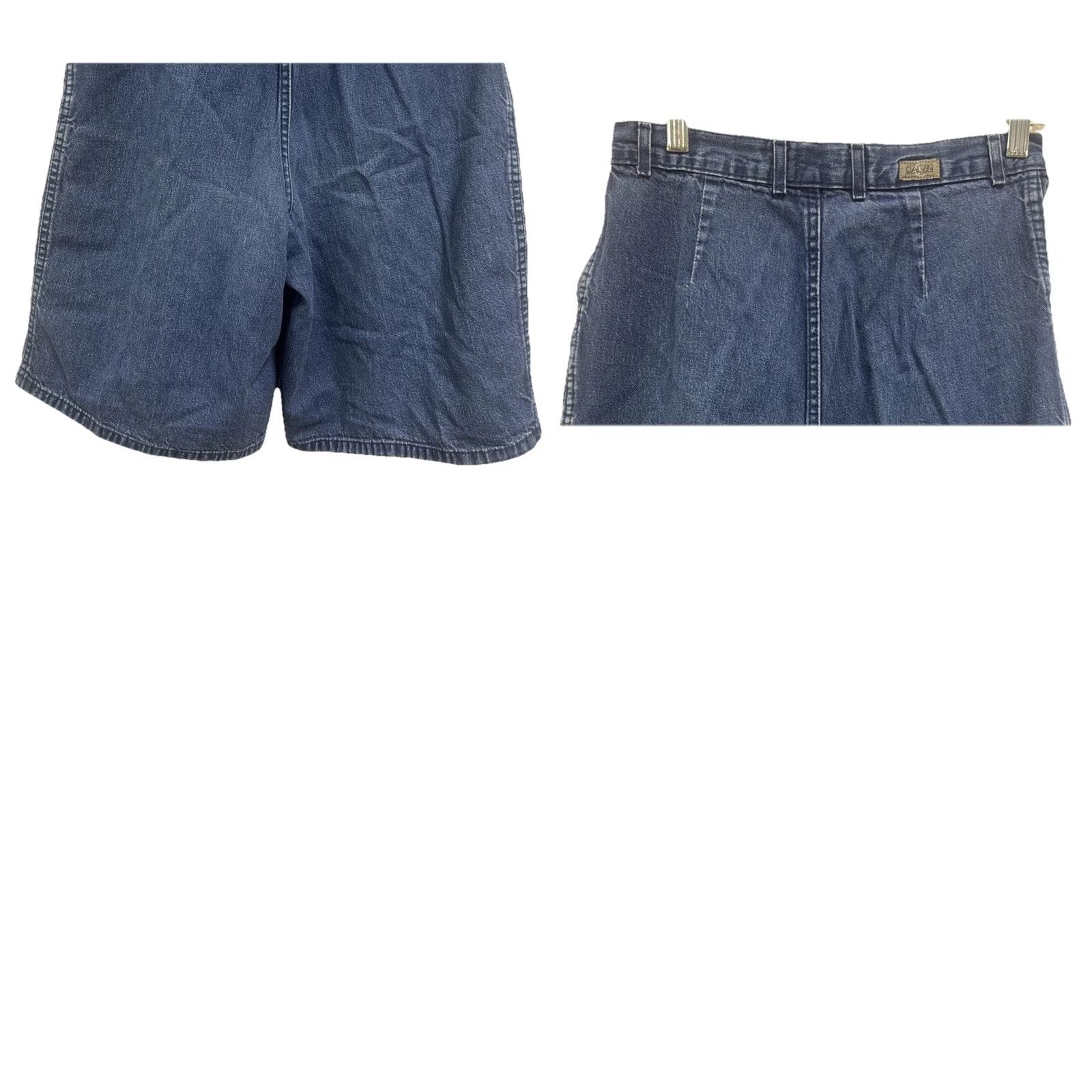 Calvin Klein VINTAGE Calvin Klein Denim Mom Shorts Womens 11/30 High Rise Pleated USA 90s Classic Size 32" / US 10 / IT 46 - 9 Thumbnail