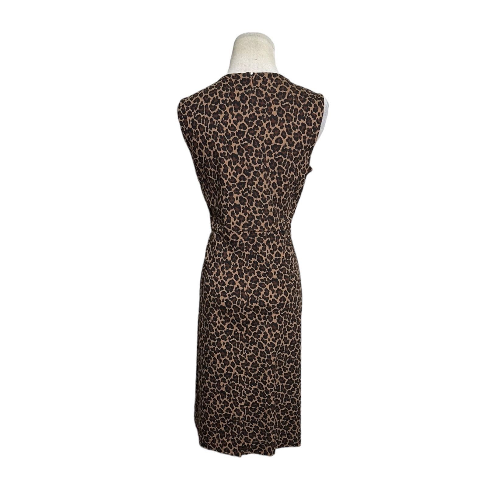 Lands' End Lands’ End brown animal print sleeveless sheath Dress size 8 Size M / US 6-8 / IT 42-44 - 10 Thumbnail