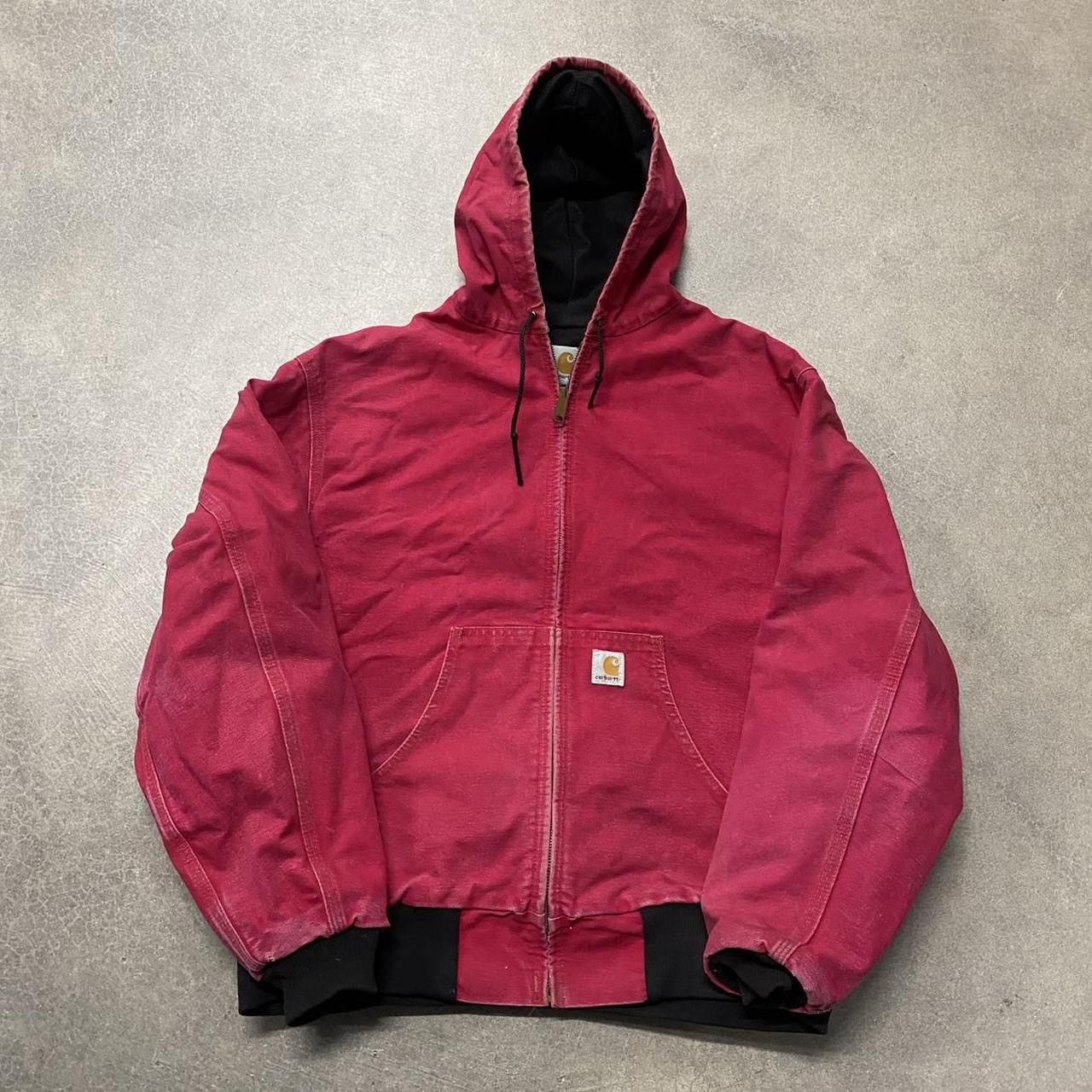 Carhartt × Vintage Vintage 90s Carhartt Faded Red Workwear Grunge Jacket Size US XXL / EU 58 / 5 - 1 Thumbnail