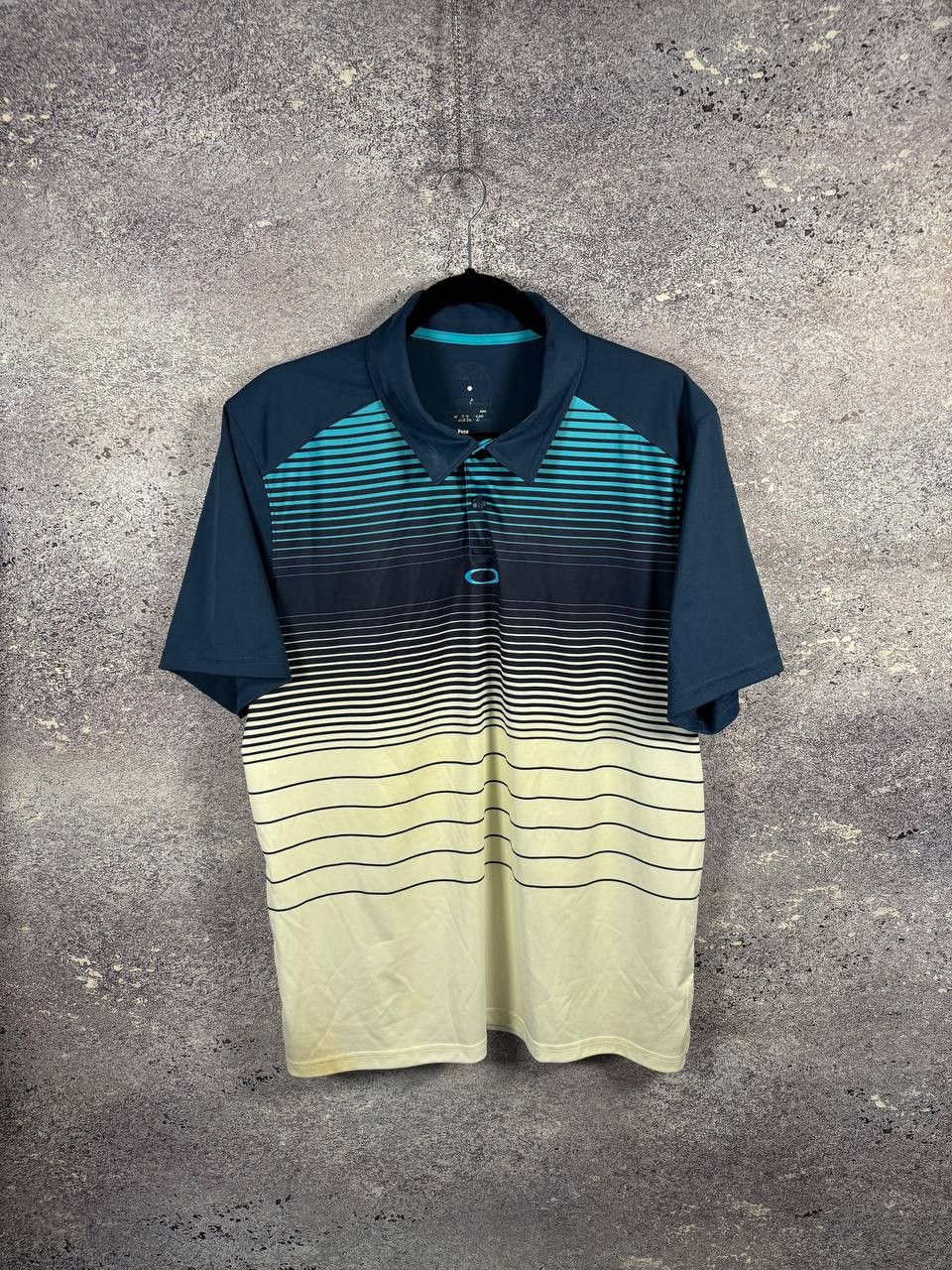 Oakley Vintage Oakley Center Logo Stripped Blue Men's Polo Shirt Size US L / EU 52-54 / 3 - 1 Thumbnail