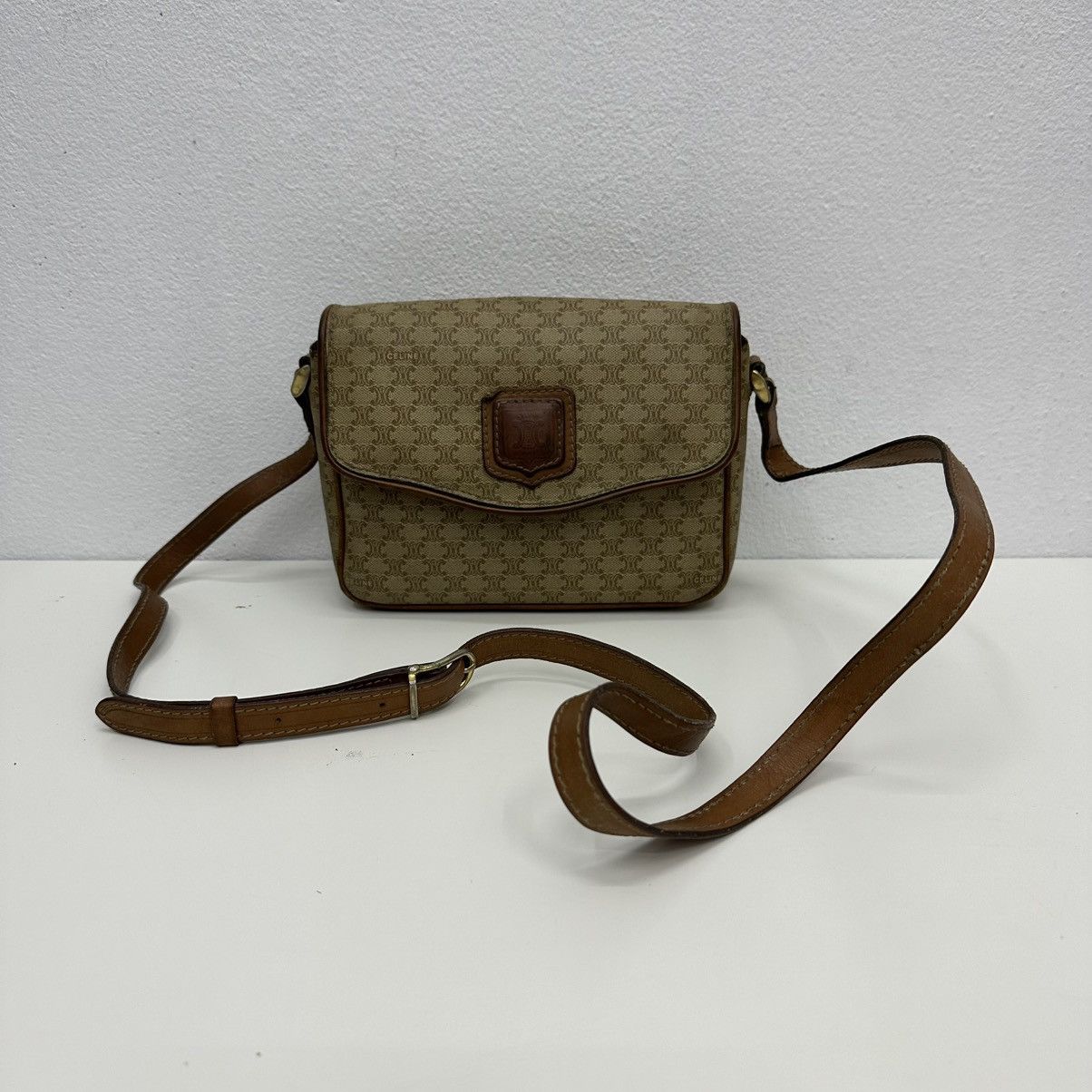 Celine AUTHENTIC CELINE MACADAM SHOULDER CROSSBODY BAG Size ONE SIZE - 4 Thumbnail