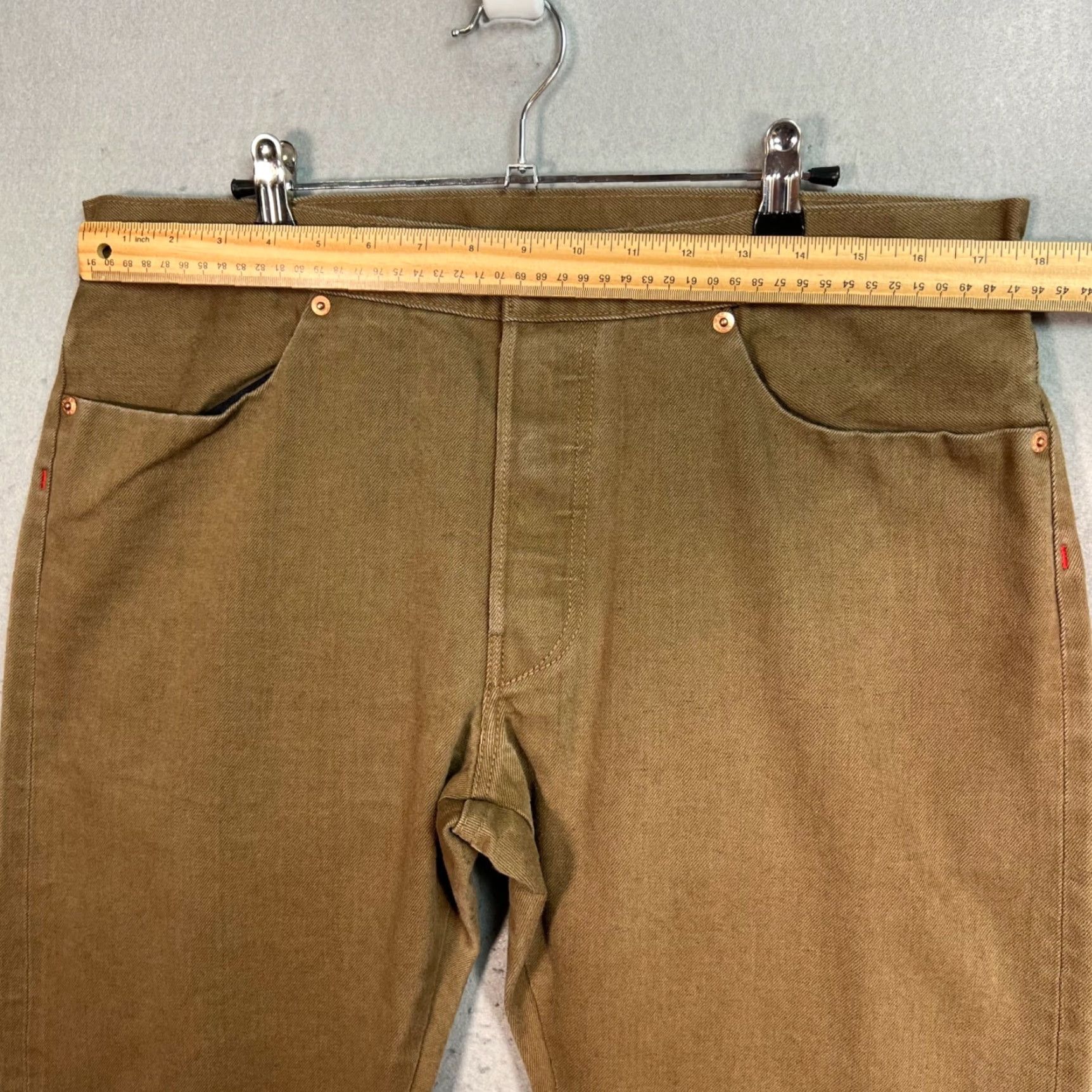 Levi's VINTAGE Levis Jeans Mens Size 34 Cotton Brown Unfinished Straight Leg Size US 34 / EU 50 - 3 Thumbnail
