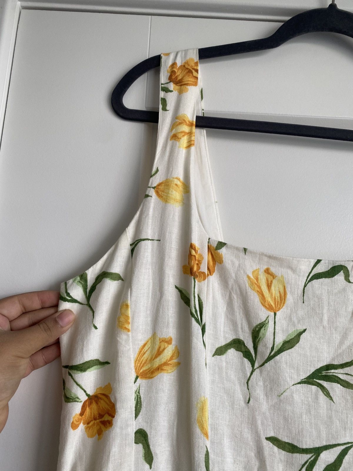 Joie JOIE SZ14 White/yellow Floral Linen blend Midi Dress-NWT Size XL / US 12-14 / IT 48-50 - 6 Thumbnail