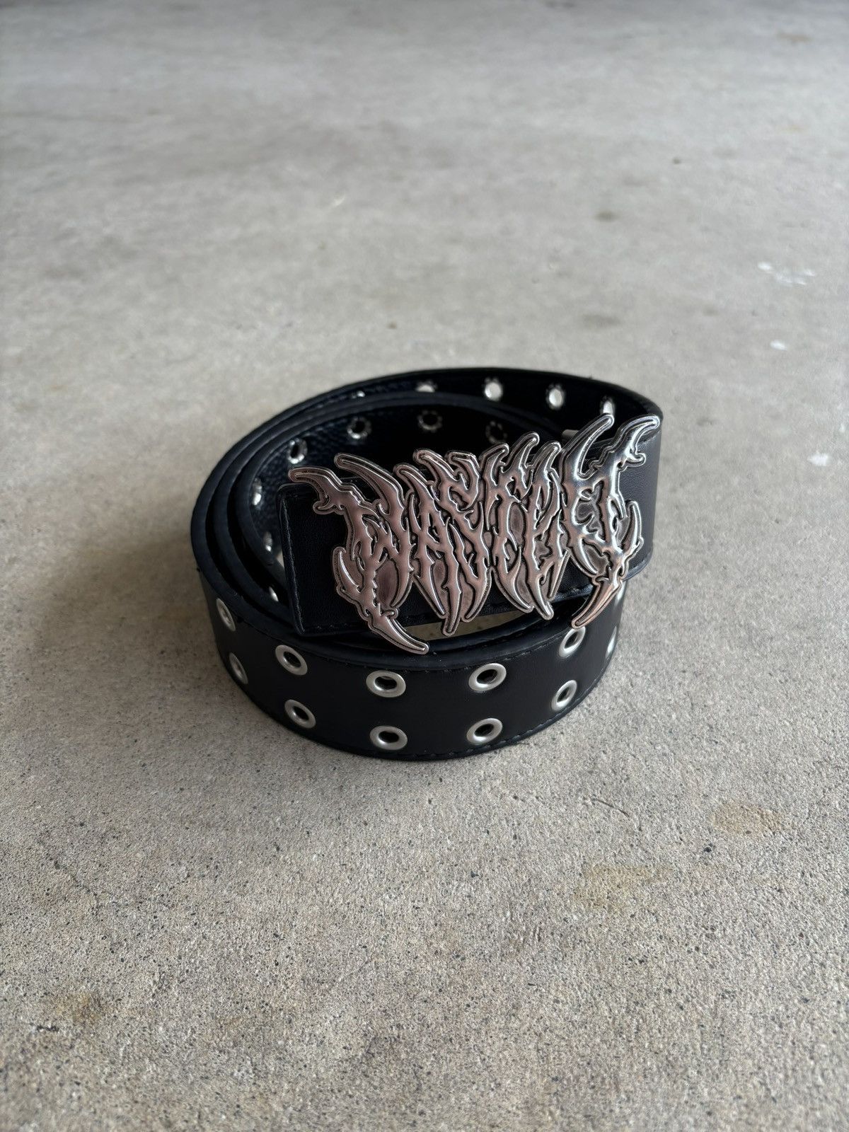 Other Grunge Punk Heavy Metal Logo Studded Belt Size ONE SIZE - 2 Thumbnail