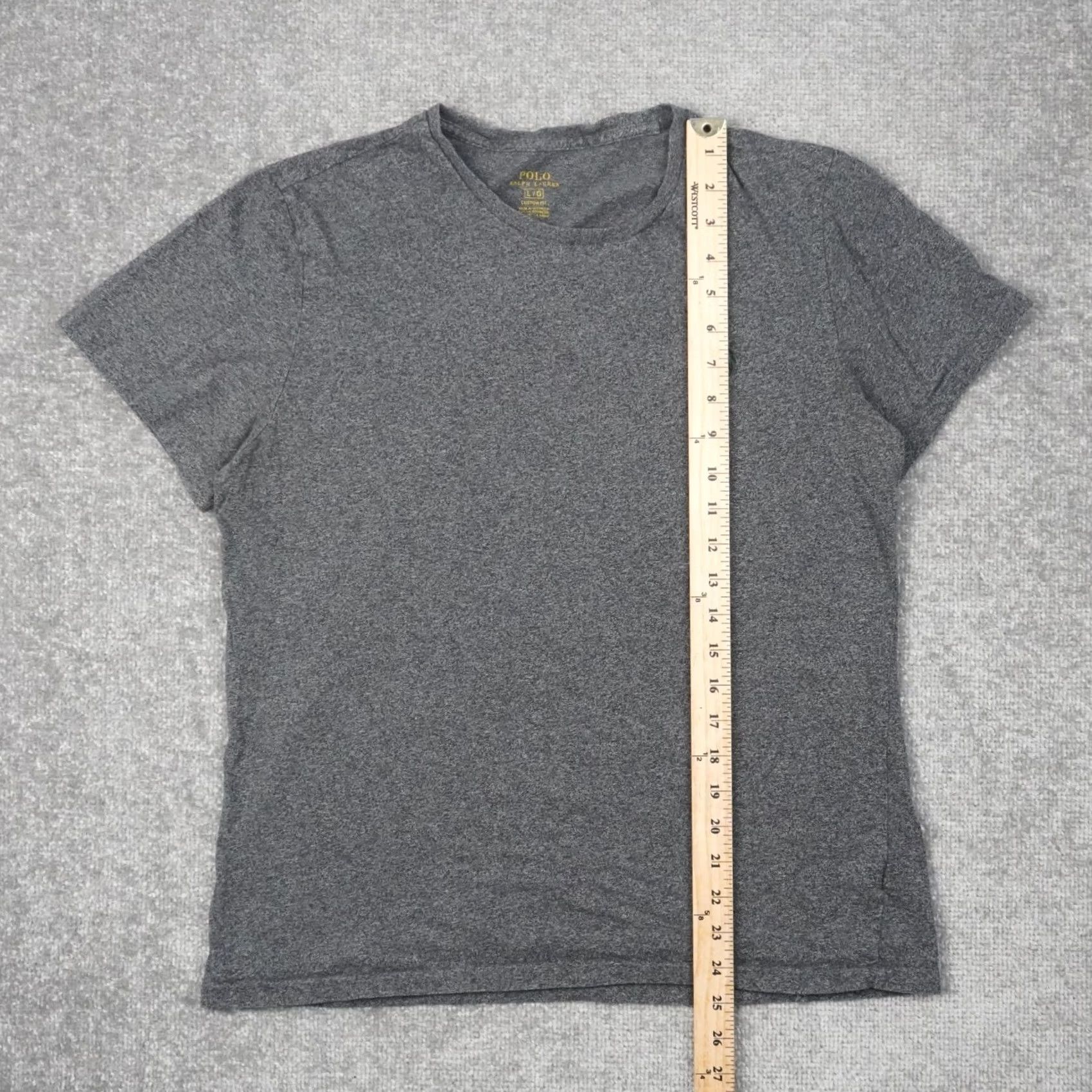 Polo Ralph Lauren Polo Ralph Lauren Mens Large Gray T-Shirt Short Sleeve Crew Neck Logo Cotton Regular Fit Size US L / EU 52-54 / 3 - 3 Thumbnail