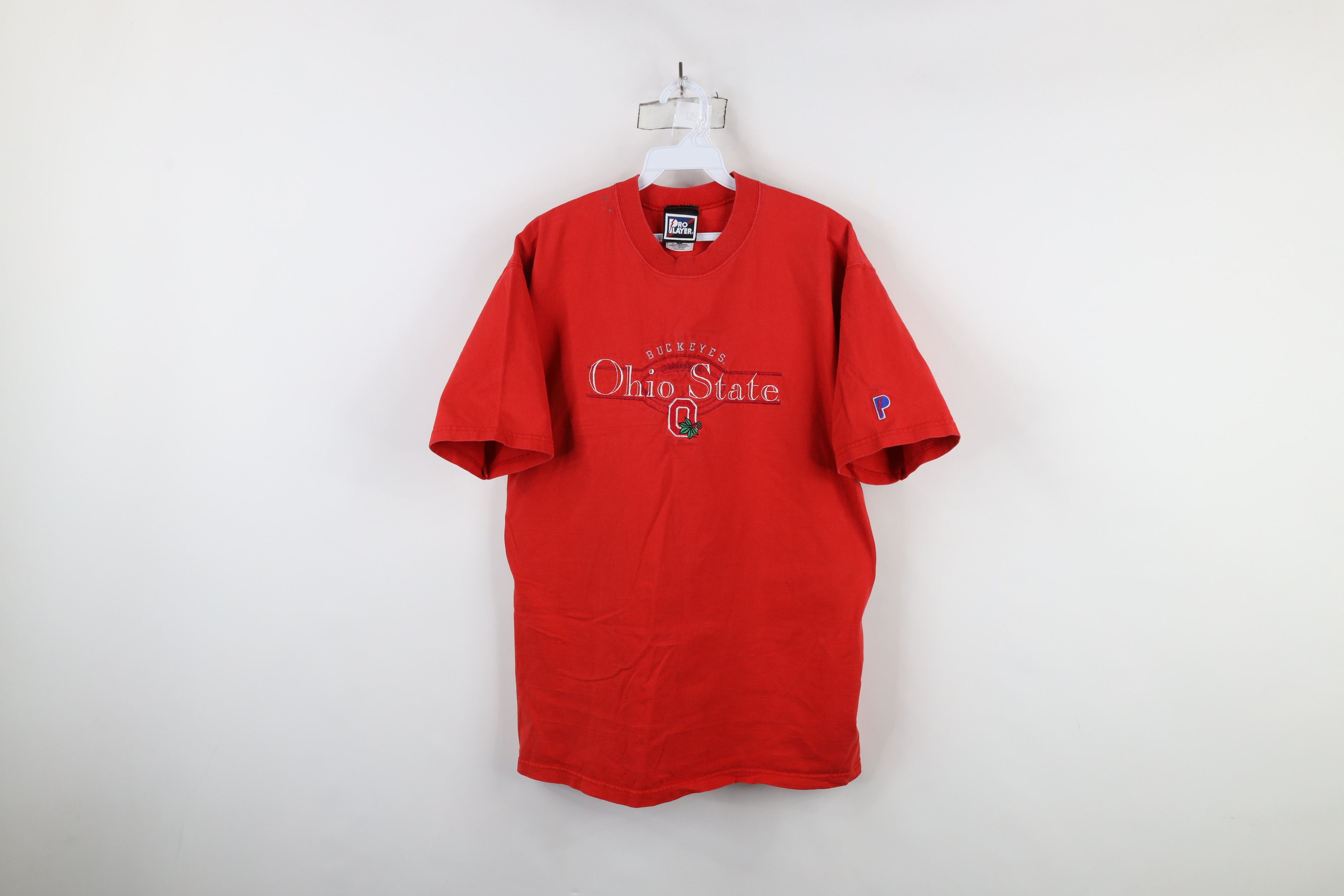 Vintage Vintage 90s Ohio State University Football T-Shirt Red Size US L / EU 52-54 / 3 - 1 Thumbnail