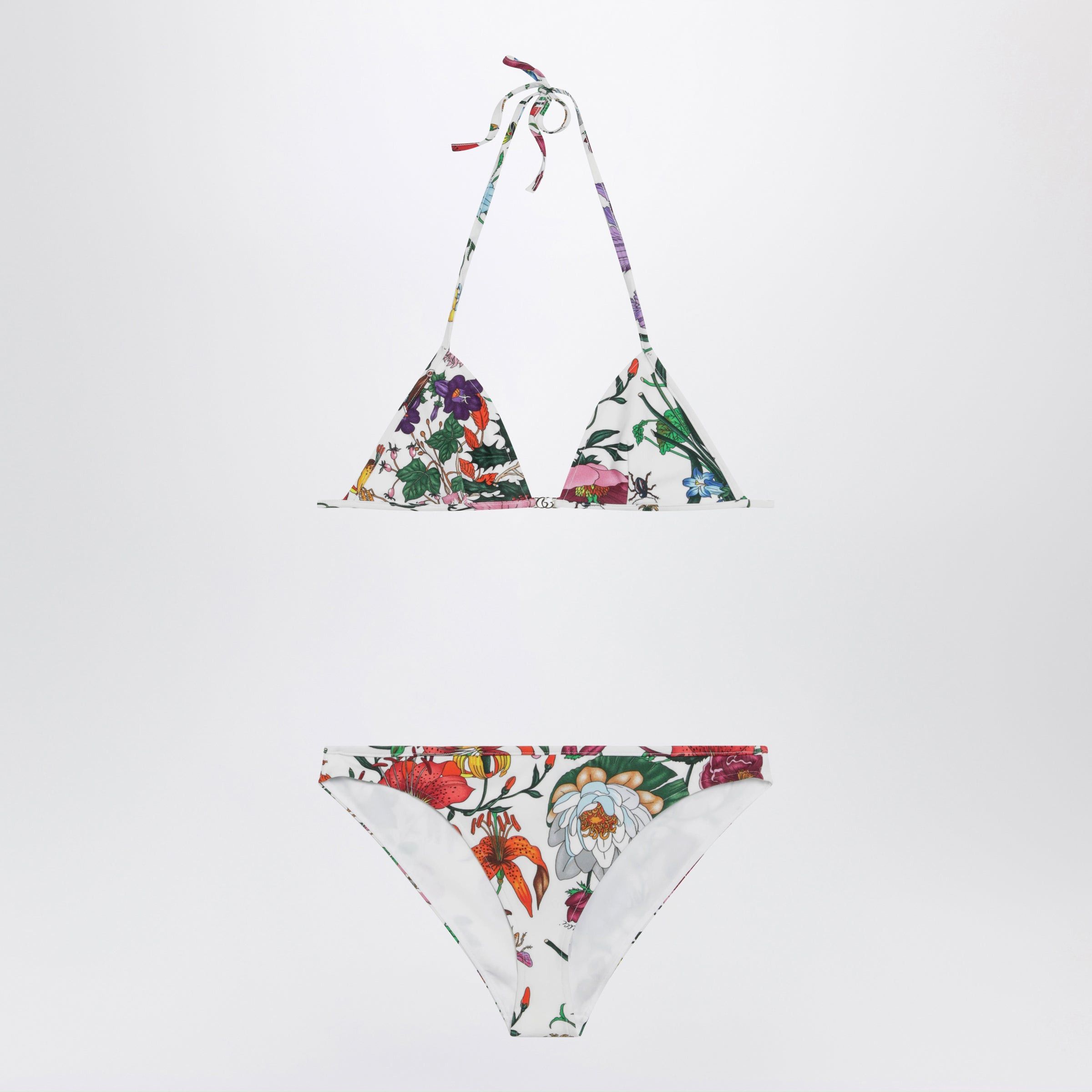 Gucci Gucci Sparkling Jersey Bikini With Gucci Flora Print Size ONE SIZE - 1 Thumbnail