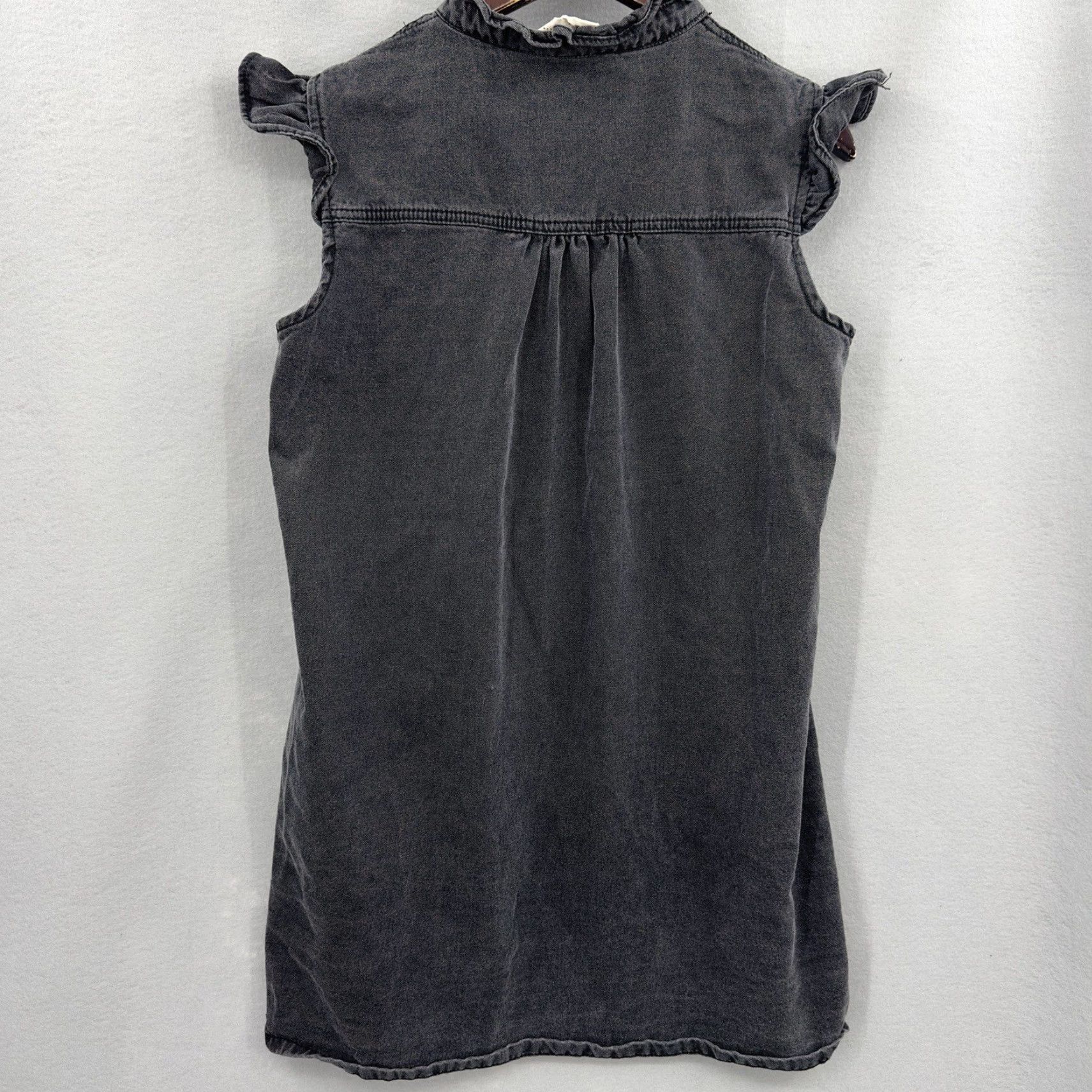 Vintage VINTAGE Savanna Jane Denim Dress Womens Small Casual Western Boho Ruffle Mini Dress Charcoal Wash Size S / US 4 / IT 40 - 4 Thumbnail