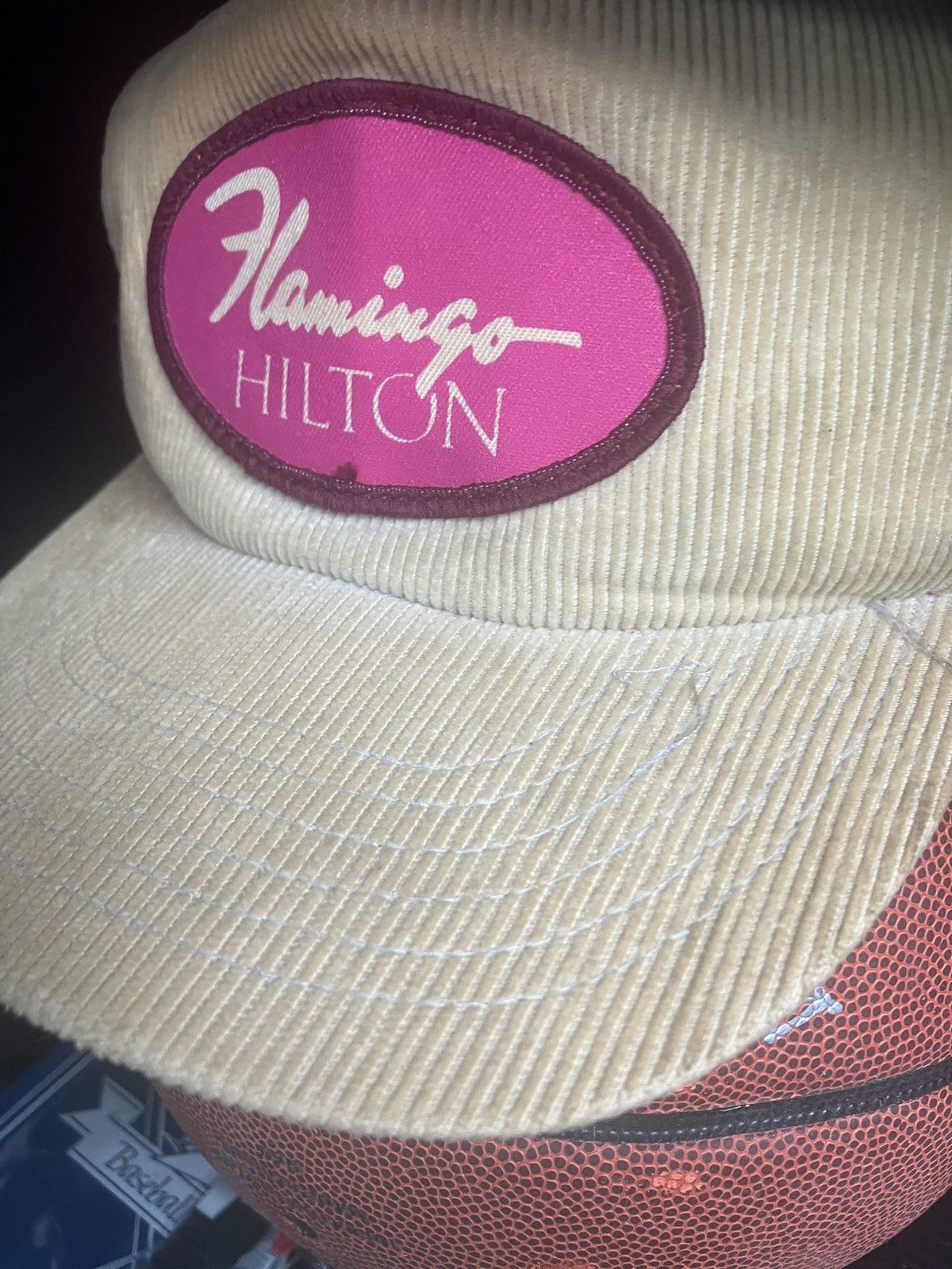 Vintage Vintage Corduroy Hat - Las Vegas Flamingo Hilton retro cap Size ONE SIZE - 3 Thumbnail