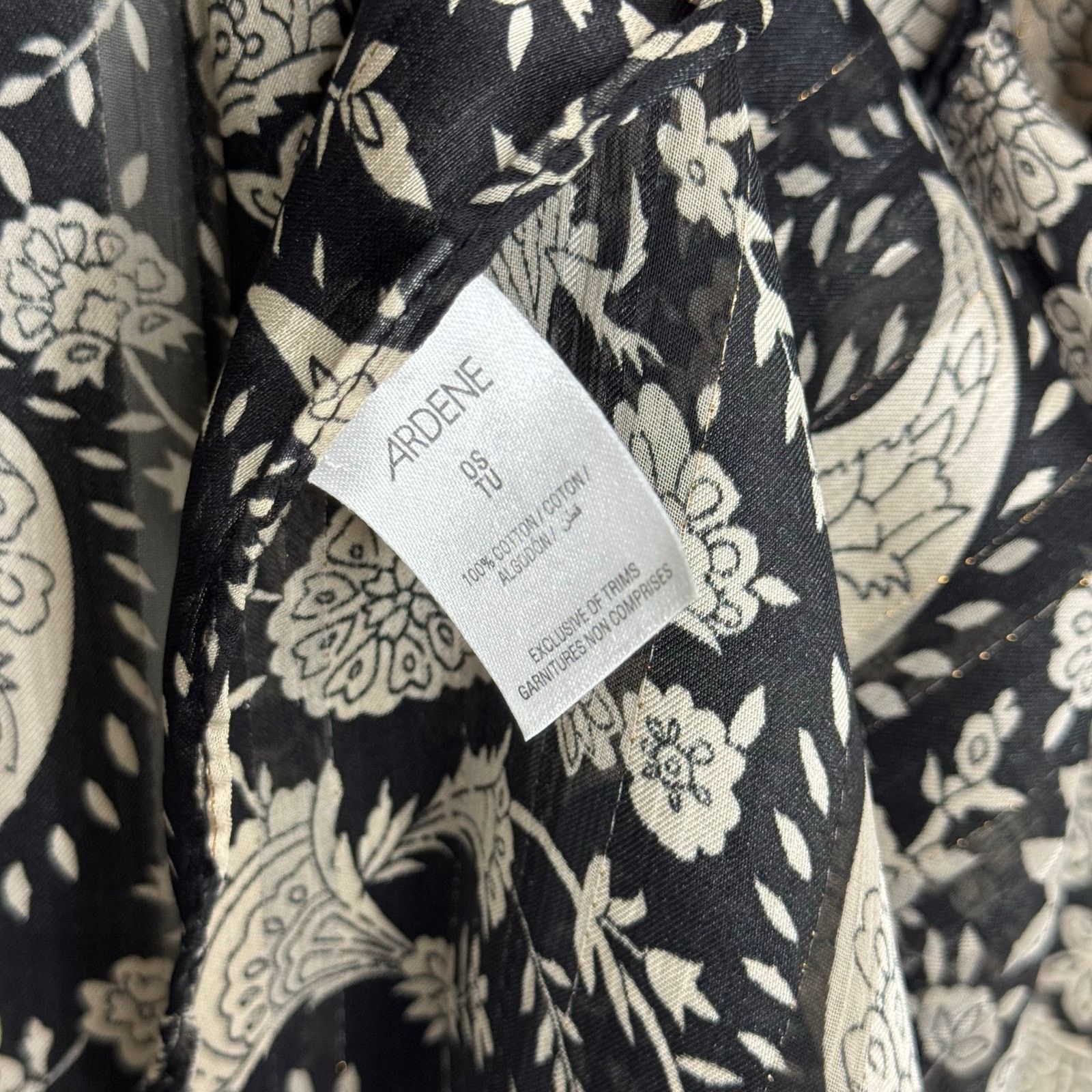Other Ardene Black & White Cream Paisley Short Sleeve Kimono Duste Size ONE SIZE - 3 Thumbnail