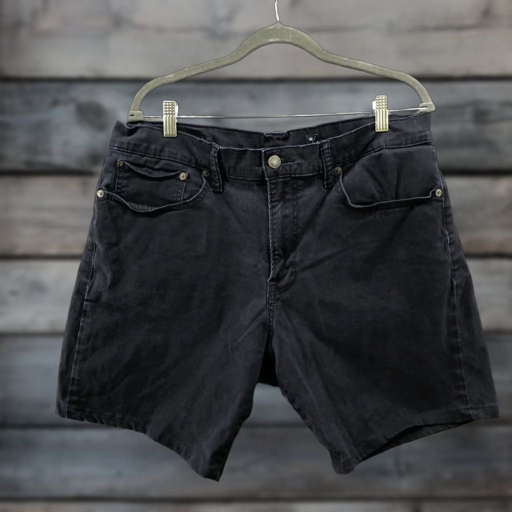 Lucky Brand Lucky Brand Slim Shorts Men 38 Navy Chino 5-Pocket Belt Loop Cotton Blend 7in Inseam Mens Size US 38 / EU 54 - 1 Thumbnail