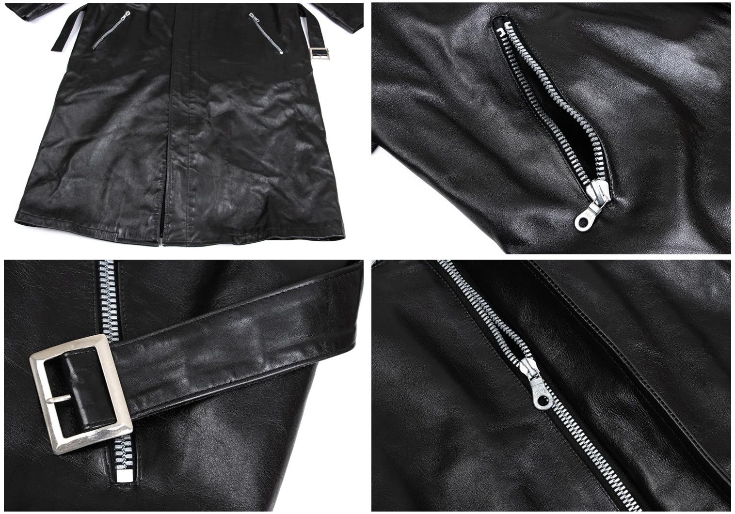 Yohji Yamamoto Yohji Yamamoto 6.1 Leather Belted Coat Size US L / EU 52-54 / 3 - 8 Thumbnail