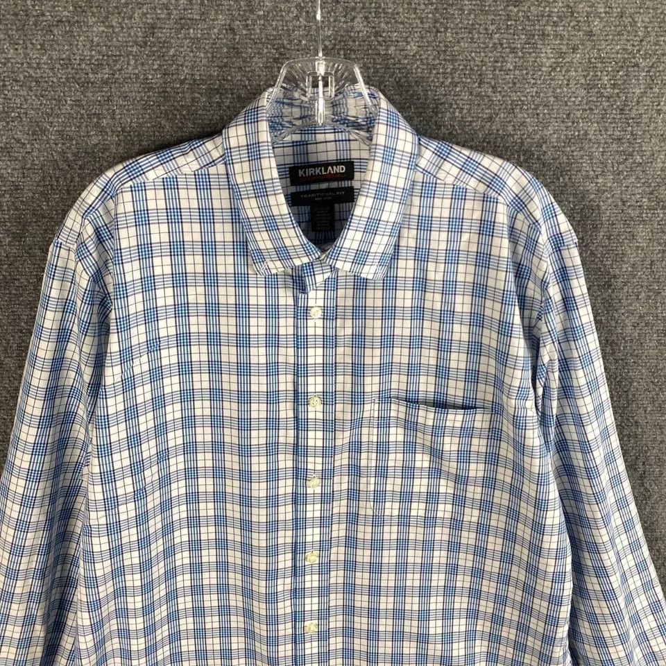 Kirkland Signature Kirkland Signature Button Down Shirt Men's 16 34/35 Plaid Size US S / EU 44-46 / 1 - 2 Thumbnail