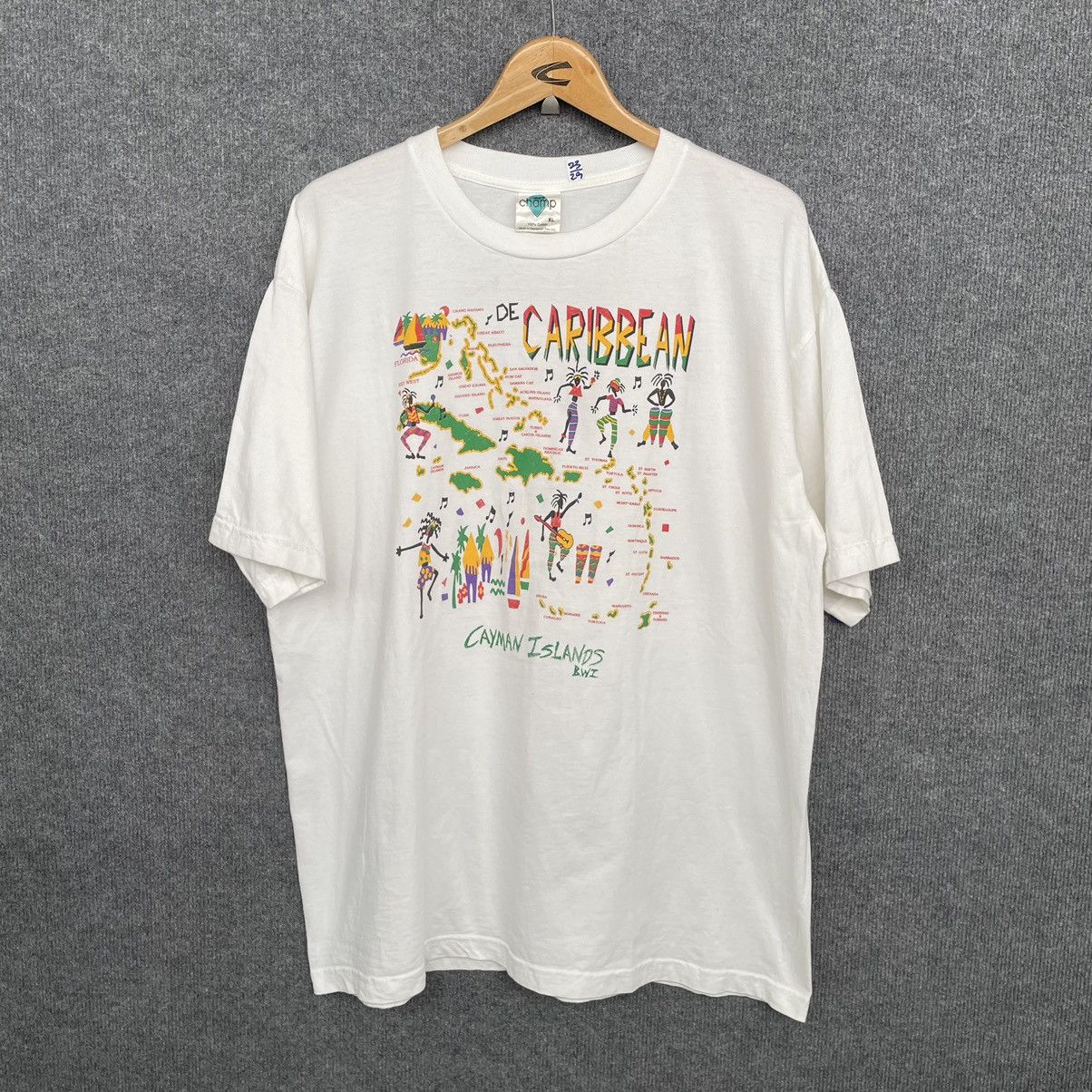 Bob Marley × Vintage Vintage 90s De Caribbean Bob Marley Reggae Rasta T Shirt Size US XL / EU 56 / 4 - 1 Thumbnail