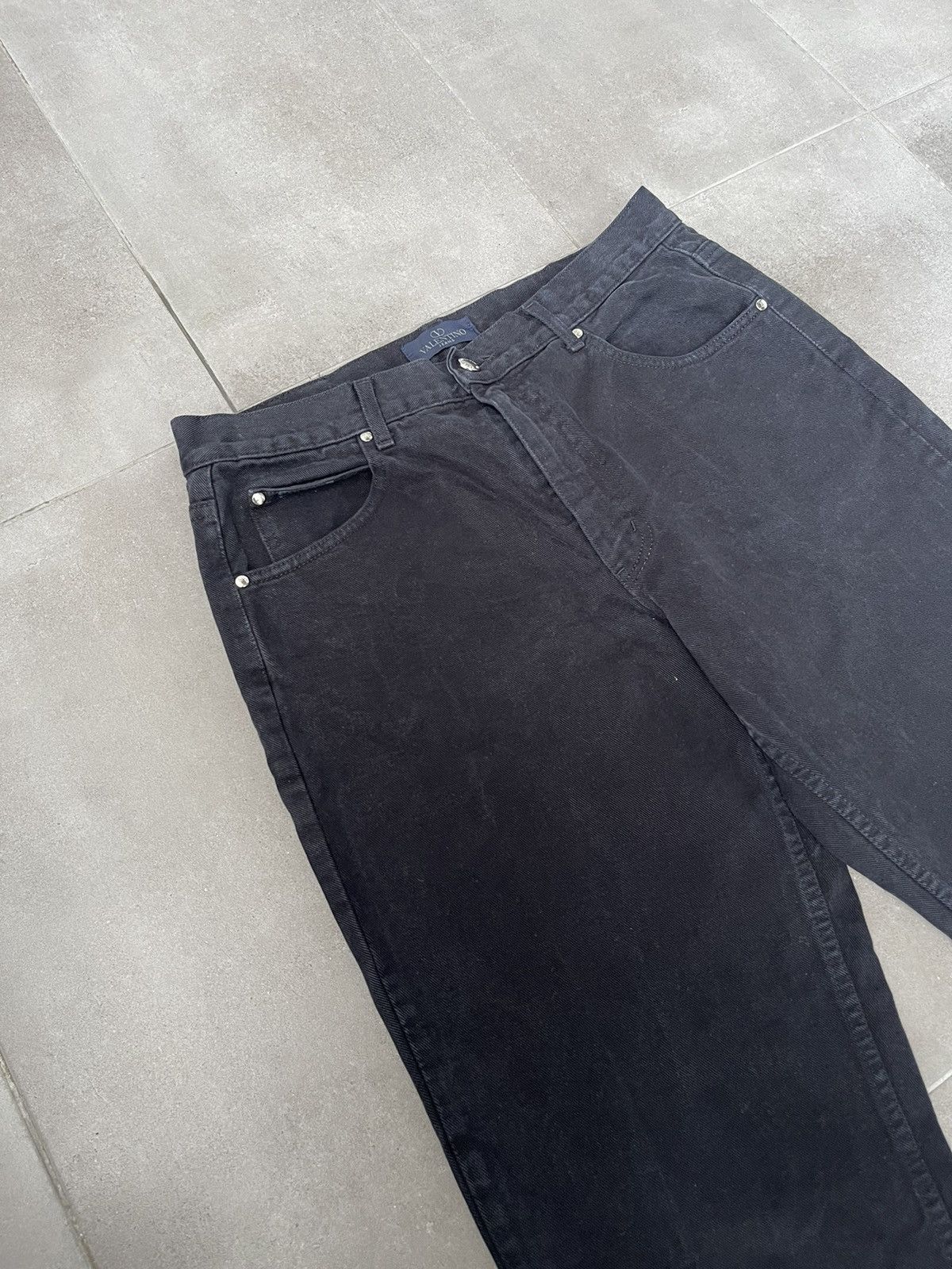 Valentino Valentino Jeans Black Baggy Denim Pants Size US 34 / EU 50 - 10 Thumbnail