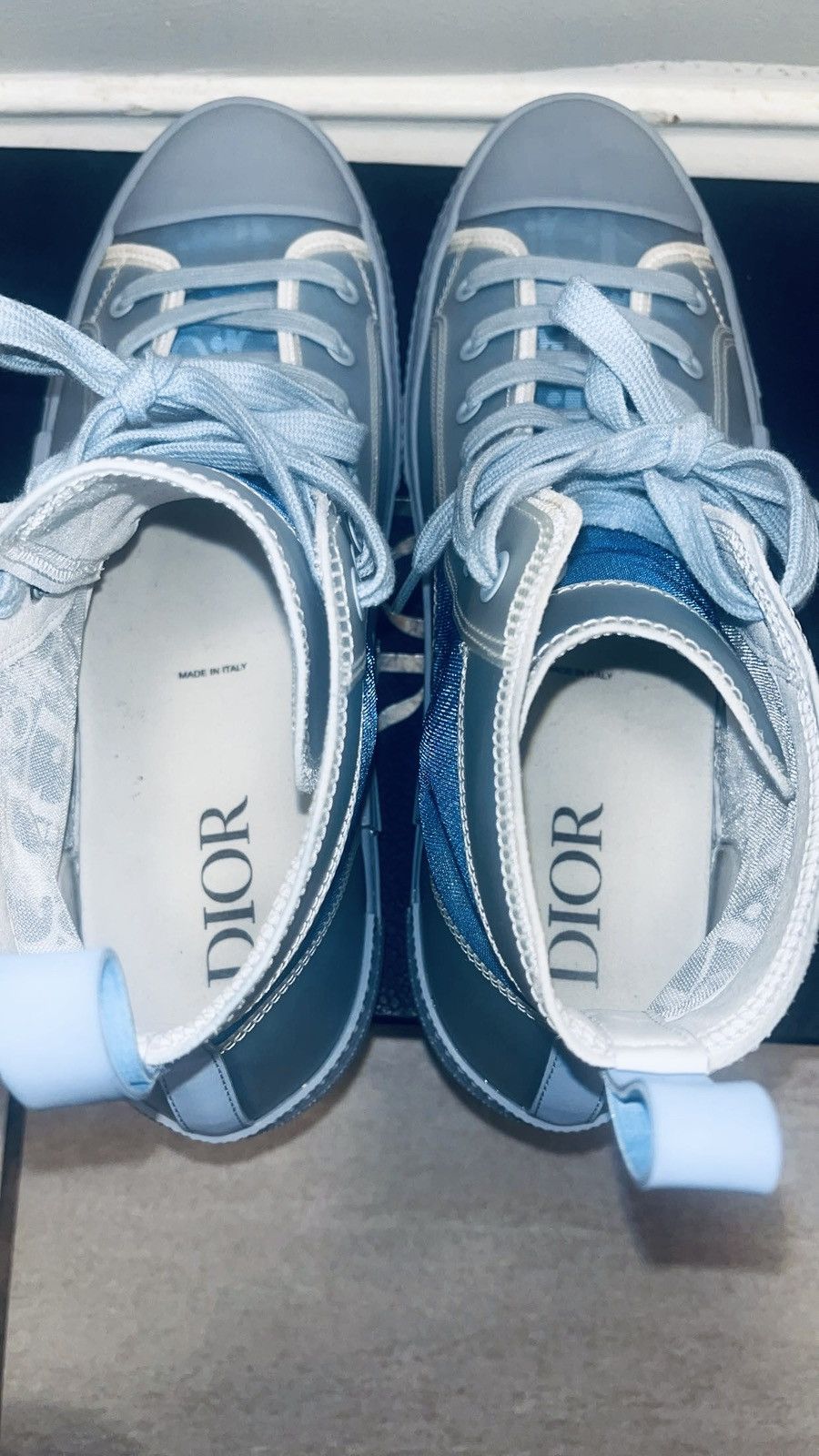 Daniel Arsham × Dior Dior b23 Daniel Arsham blue oblique sneaker Size US 11 / EU 44 - 9 Thumbnail