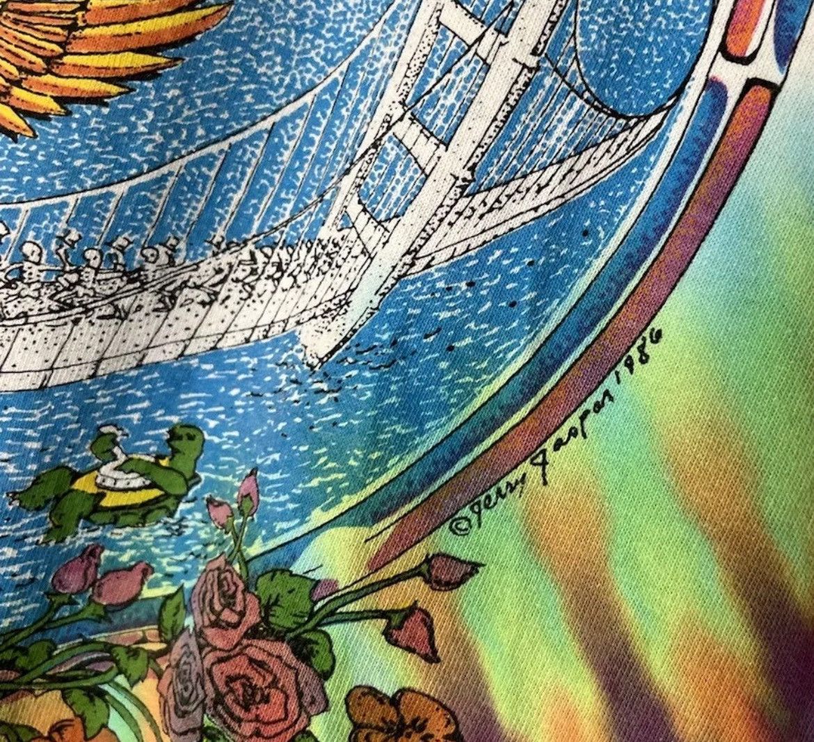 Fruit Of The Loom × Grateful Dead × Vintage Vintage 80s Grateful Dead Golden Gate Bridge Mens L Tie-Dye Size US L / EU 52-54 / 3 - 6 Thumbnail