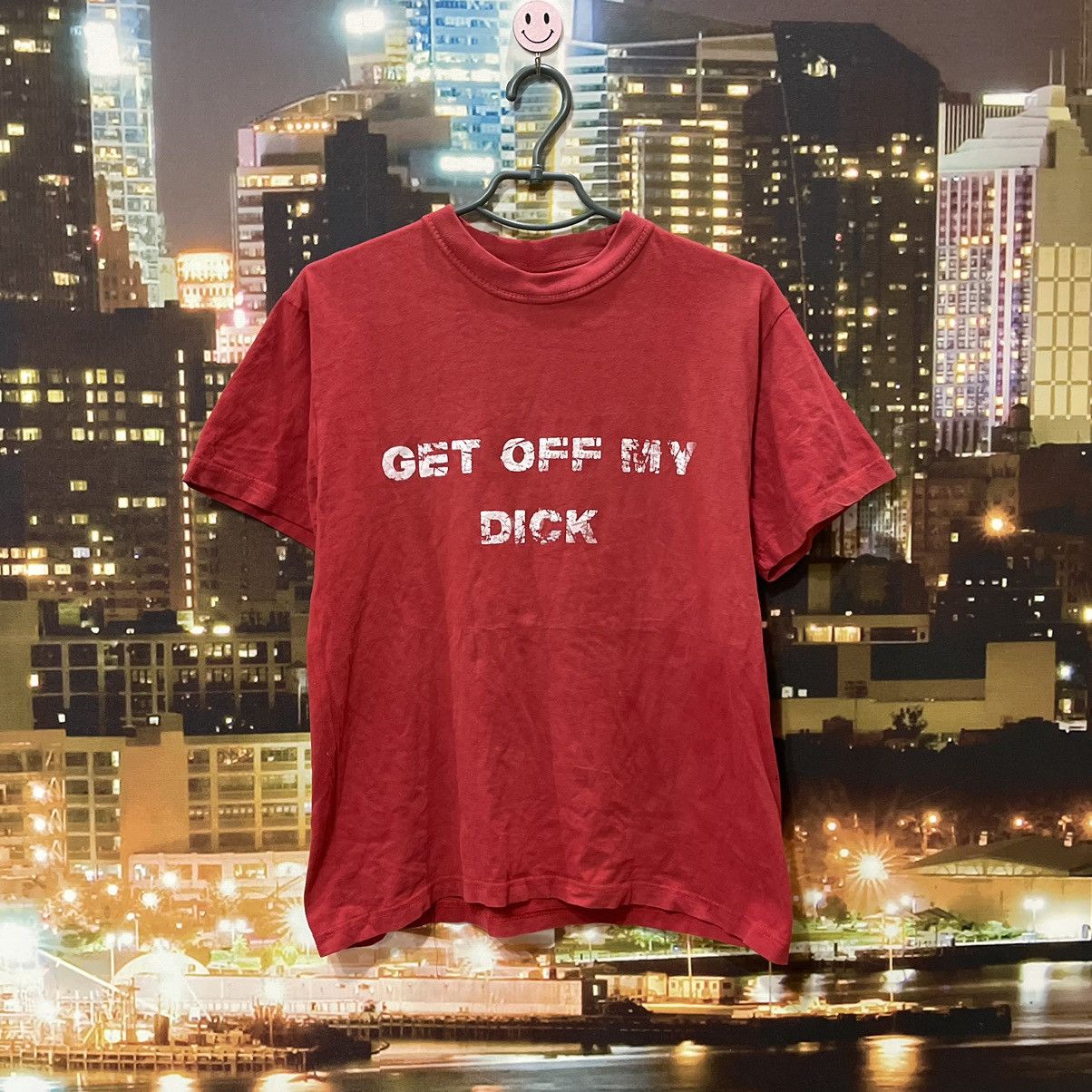 Band Tees VINTAGE Y2K RED TEE GET OFF MY DICK PENIS FUNNY PORNO Size US M / EU 48-50 / 2 - 1 Thumbnail