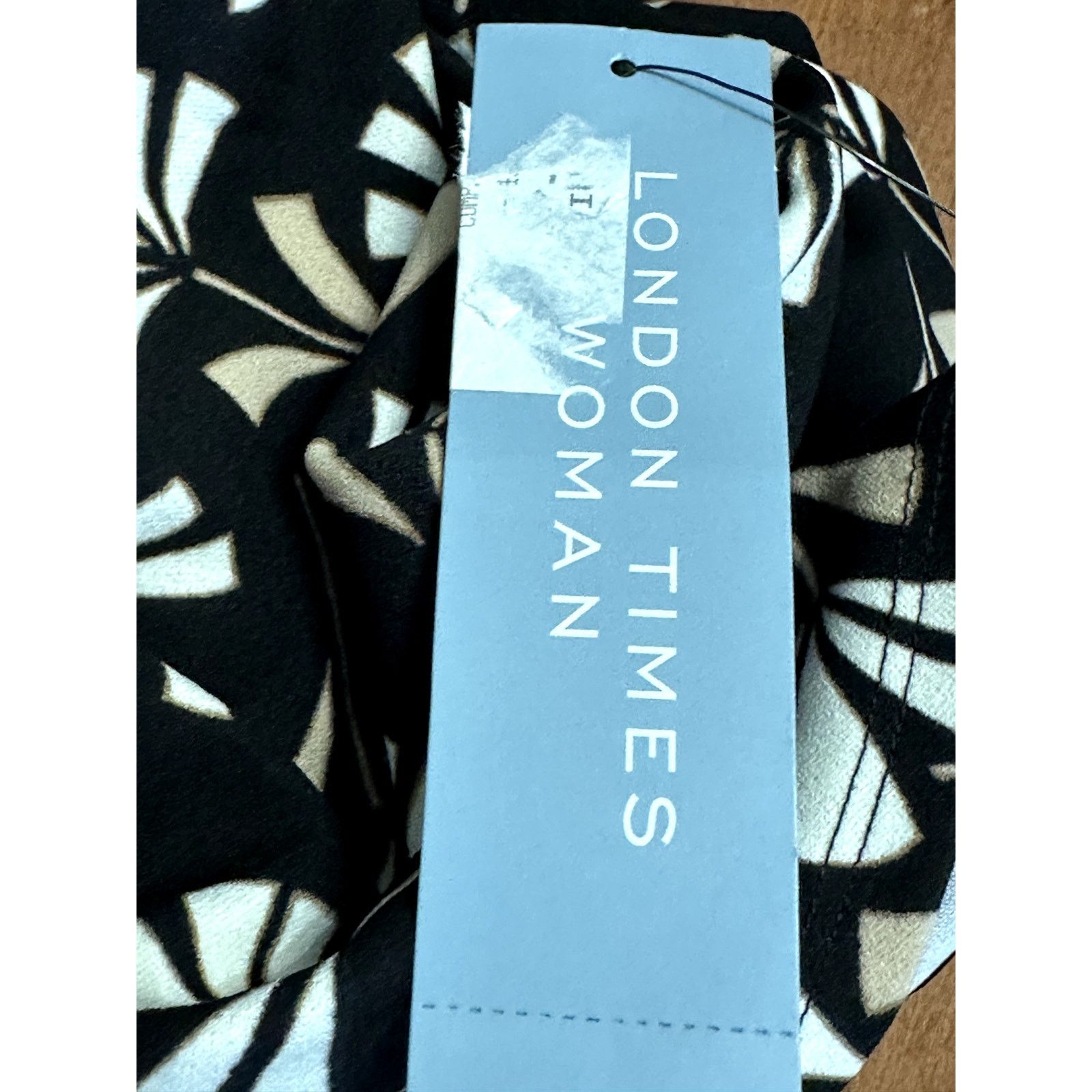 Other London Times Midi Dress Geometric Pattern Back Zip Black 20 Size 3XL / US 20-22 - 8 Thumbnail