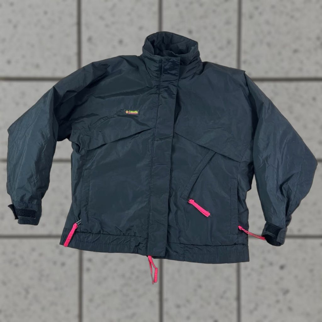 Vintage VINTAGE Columbia Whirlibird Jacket Women Long Sleeve Zip Black Large Waterproof Pocketed Model Ski Jacket Size L / US 10 / IT 46 - 1 Thumbnail