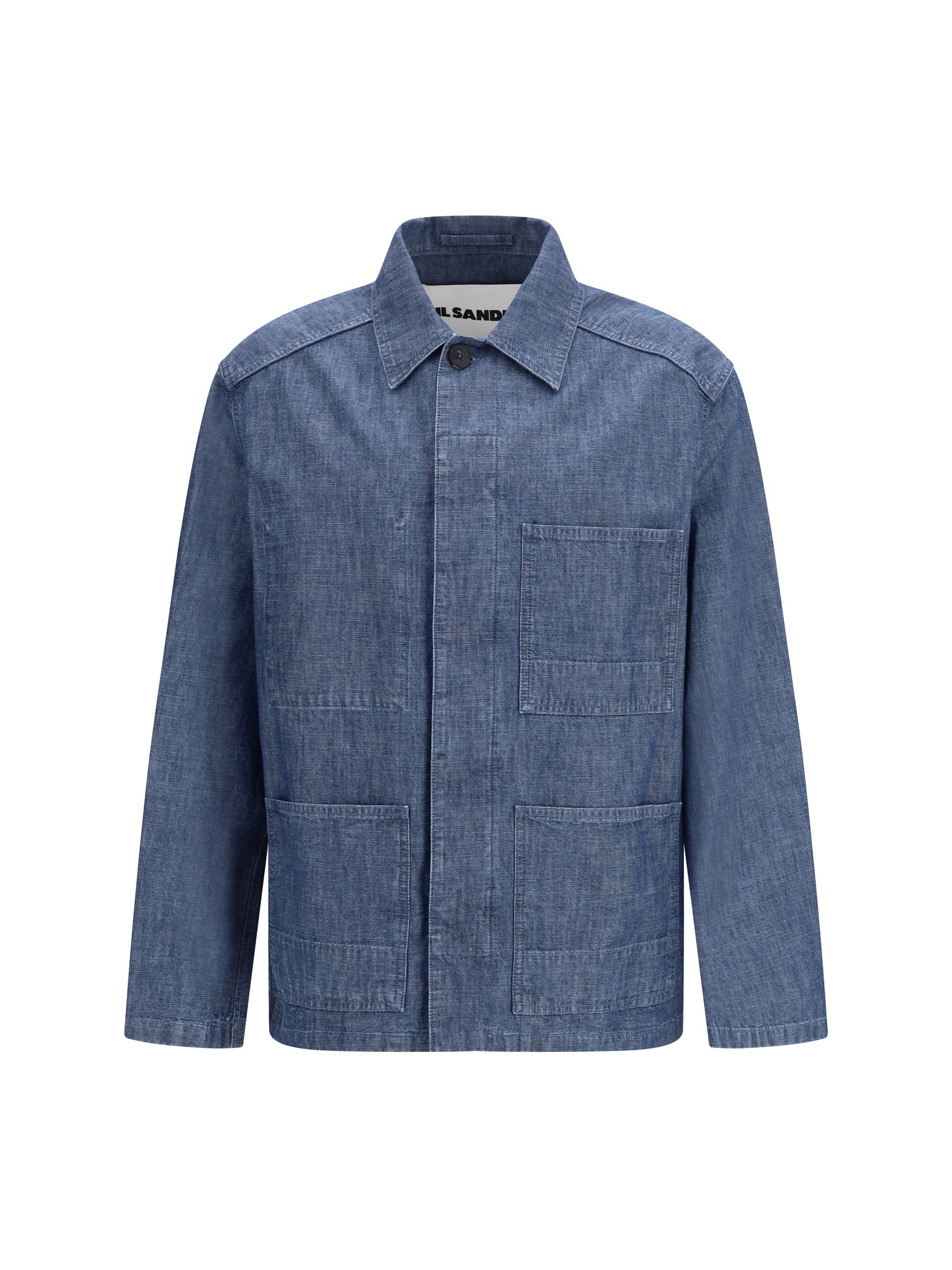 Jil Sander Patch-pocket chambray Overshirt Size US L / EU 52-54 / 3 - 1 Thumbnail
