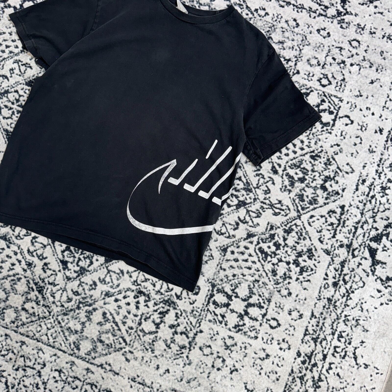 Nike × Vintage Nike Gray Cotton T-Shirt Size XL Spellout Center Swoosh 90s Size US XL / EU 56 / 4 - 5 Thumbnail
