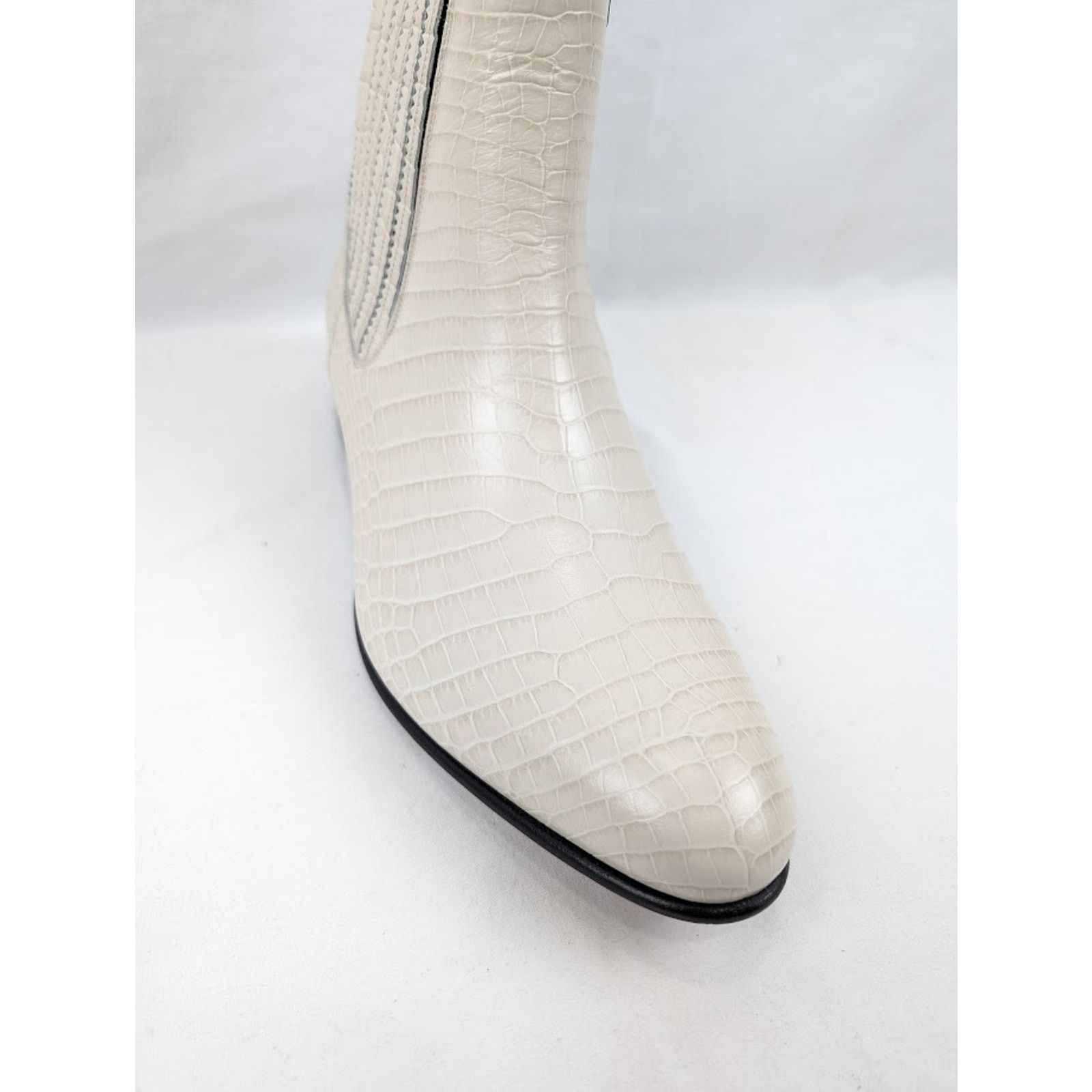 Tom Ford o1rshd1 Alligator-embossed Leather Boots in Ivory Size US 13 / EU 46 - 5 Thumbnail