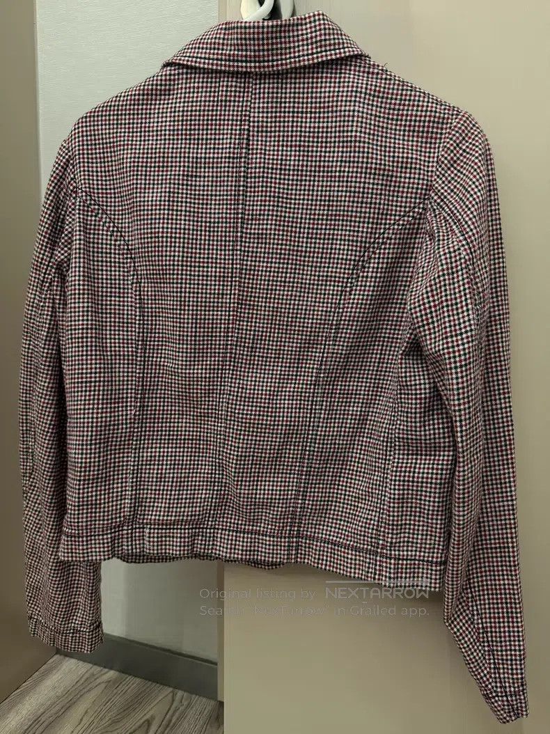 Comme des Garcons Comme des Garcons Red houndstooth round-collar jacket Size M / US 6-8 / IT 42-44 - 5 Thumbnail