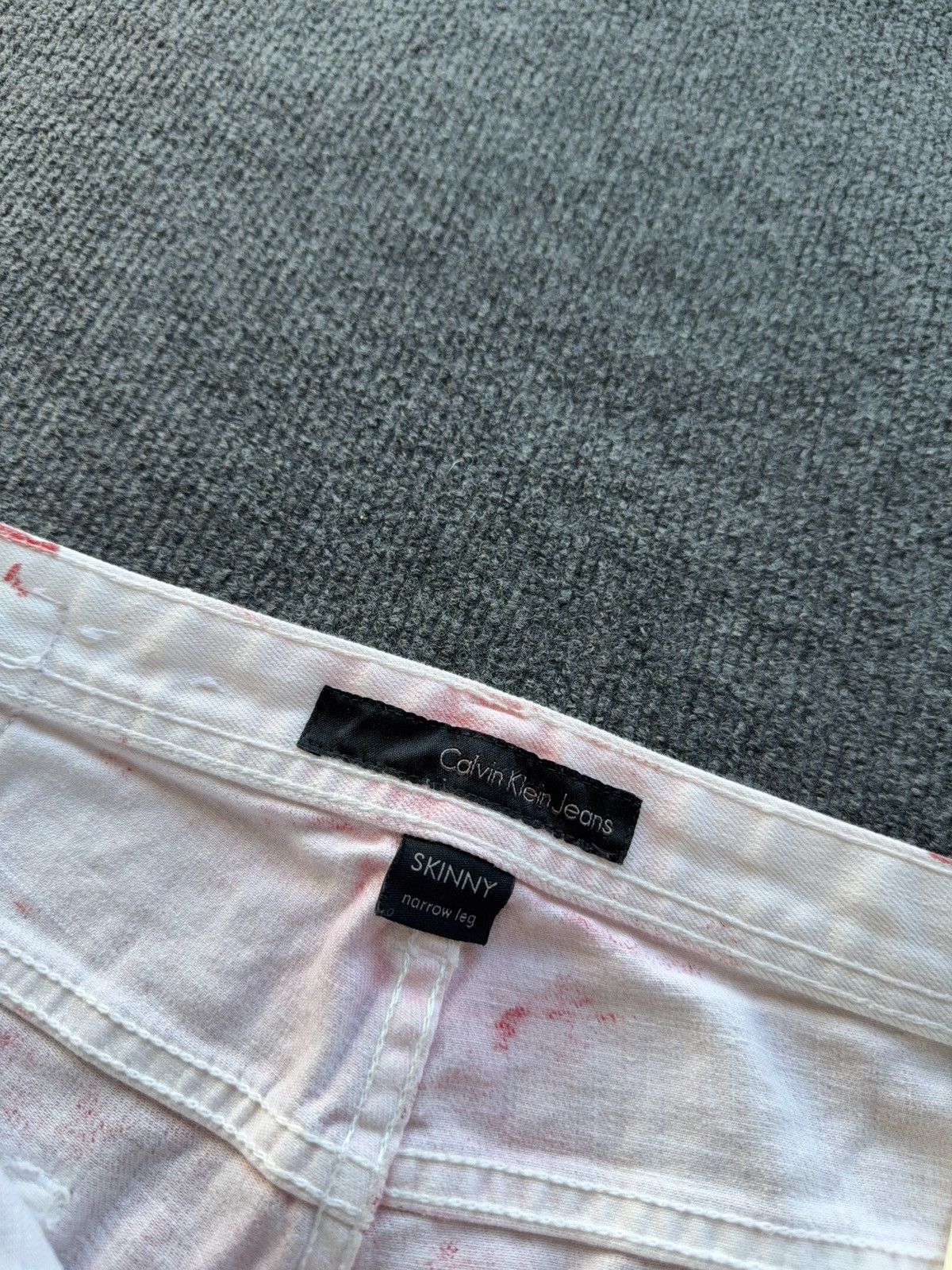 Calvin Klein 00s Calvin Klein Jeans Archive Red Dyed Skinny Denim W34 Size US 34 / EU 50 - 10 Thumbnail