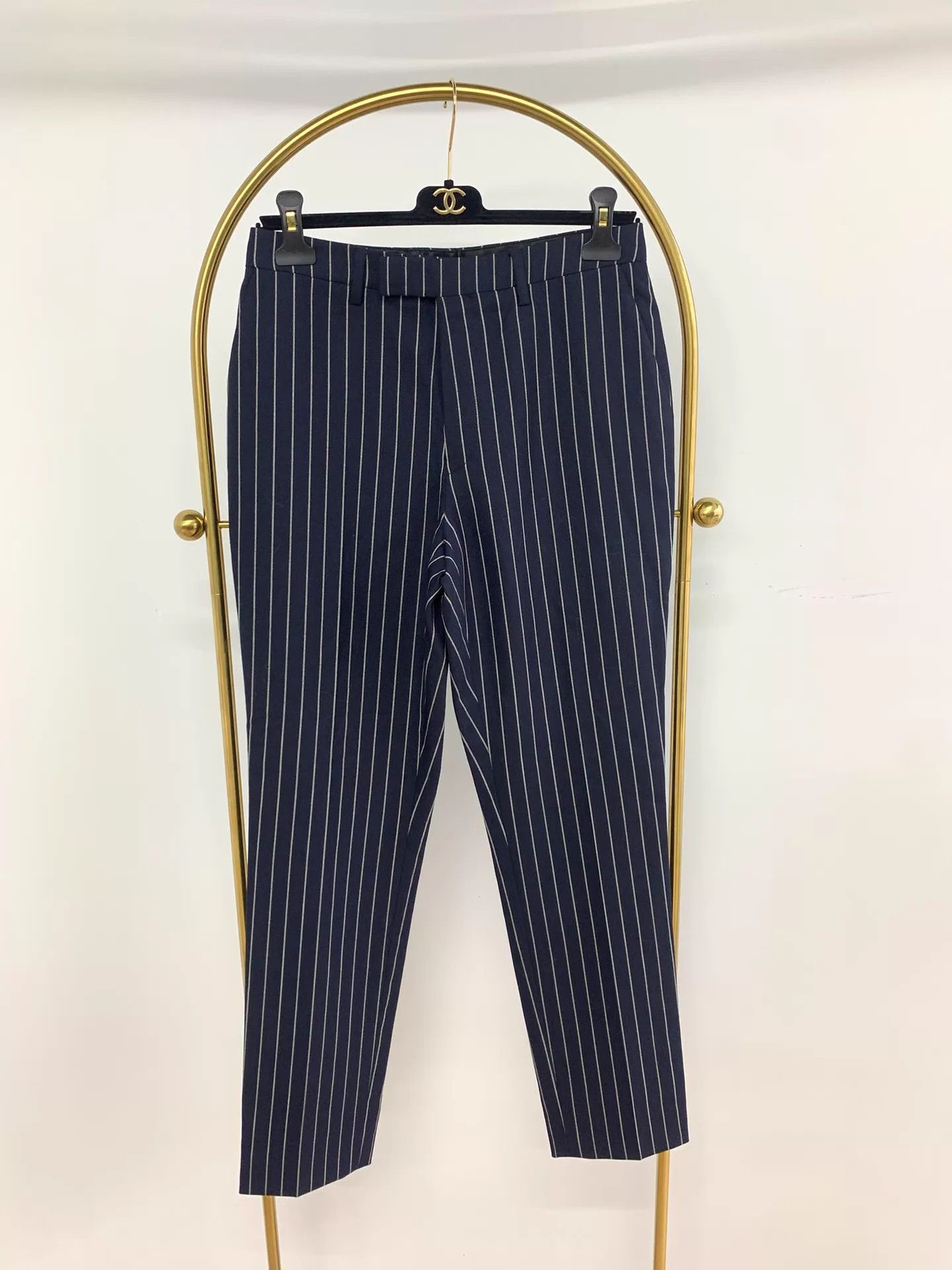 Celine Celine Blue & White Striped Trousers 38 New Size 26" / US 2 / IT 38 - 1 Thumbnail