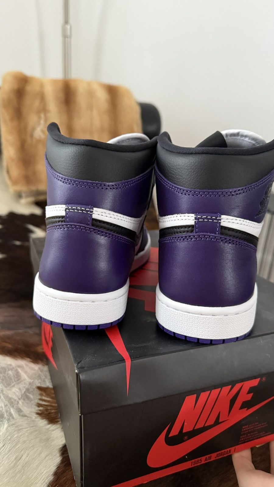 Jordan Brand Nike Air Jordan 1 Purple Court Size US 7 / EU 40 - 5 Thumbnail
