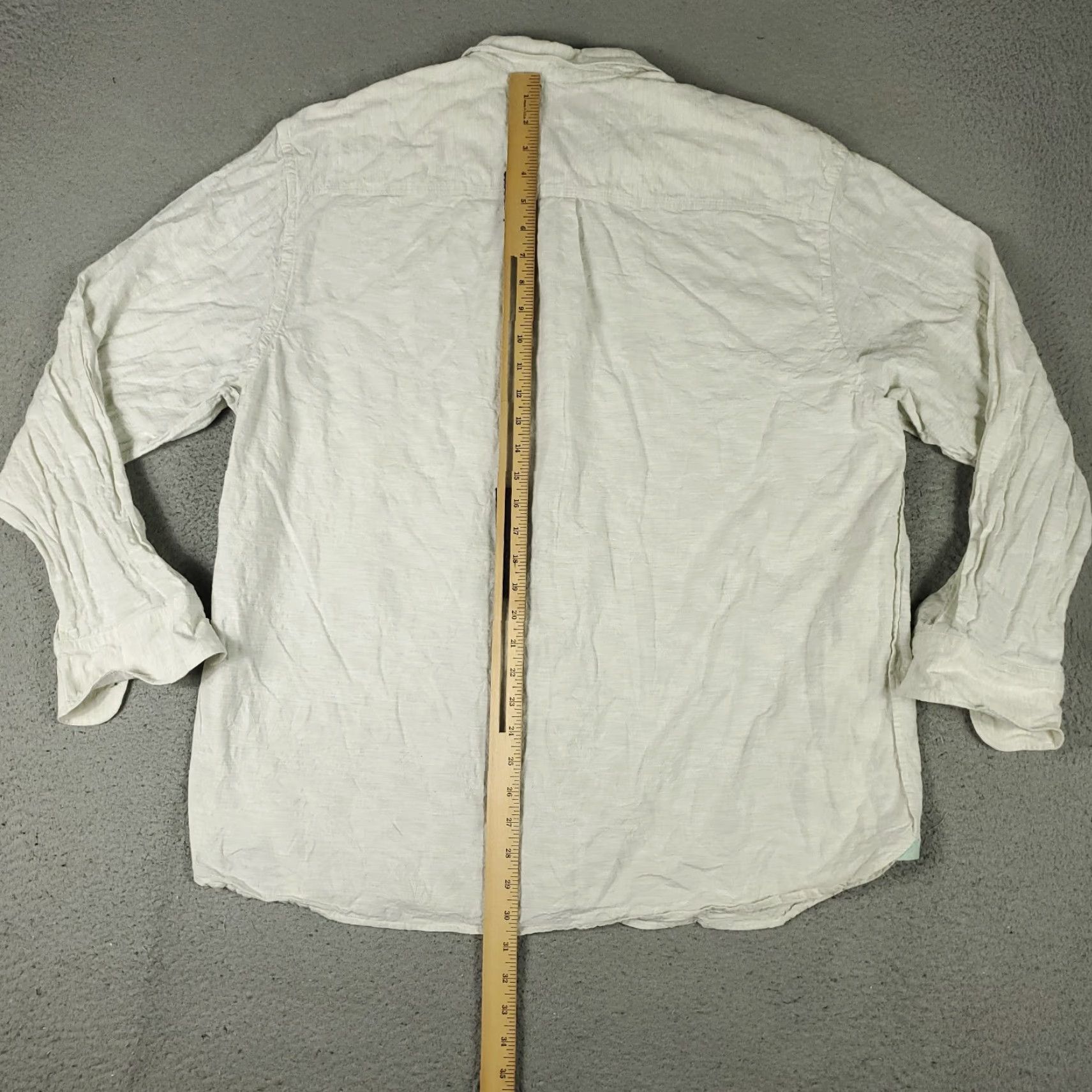 Tommy Bahama Tommy Bahama Shirt Mens 2XL Beige Cotton Silk Blend Button-Up Long Sleeve Vintage: No Size US XXL / EU 58 / 5 - 3 Thumbnail