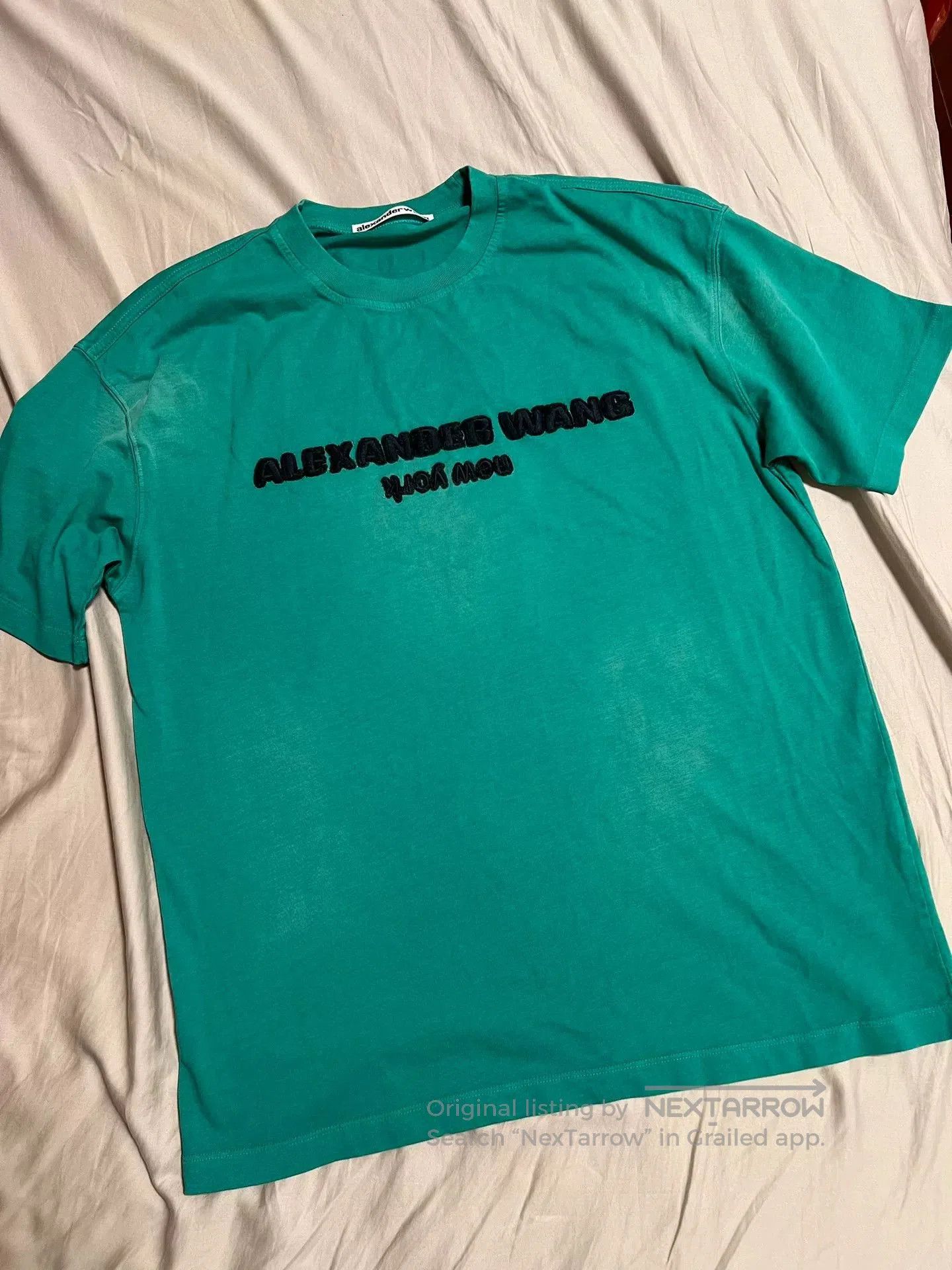Alexander Wang Alexander Wang Green Logo Washed T. Size US L / EU 52-54 / 3 - 4 Thumbnail