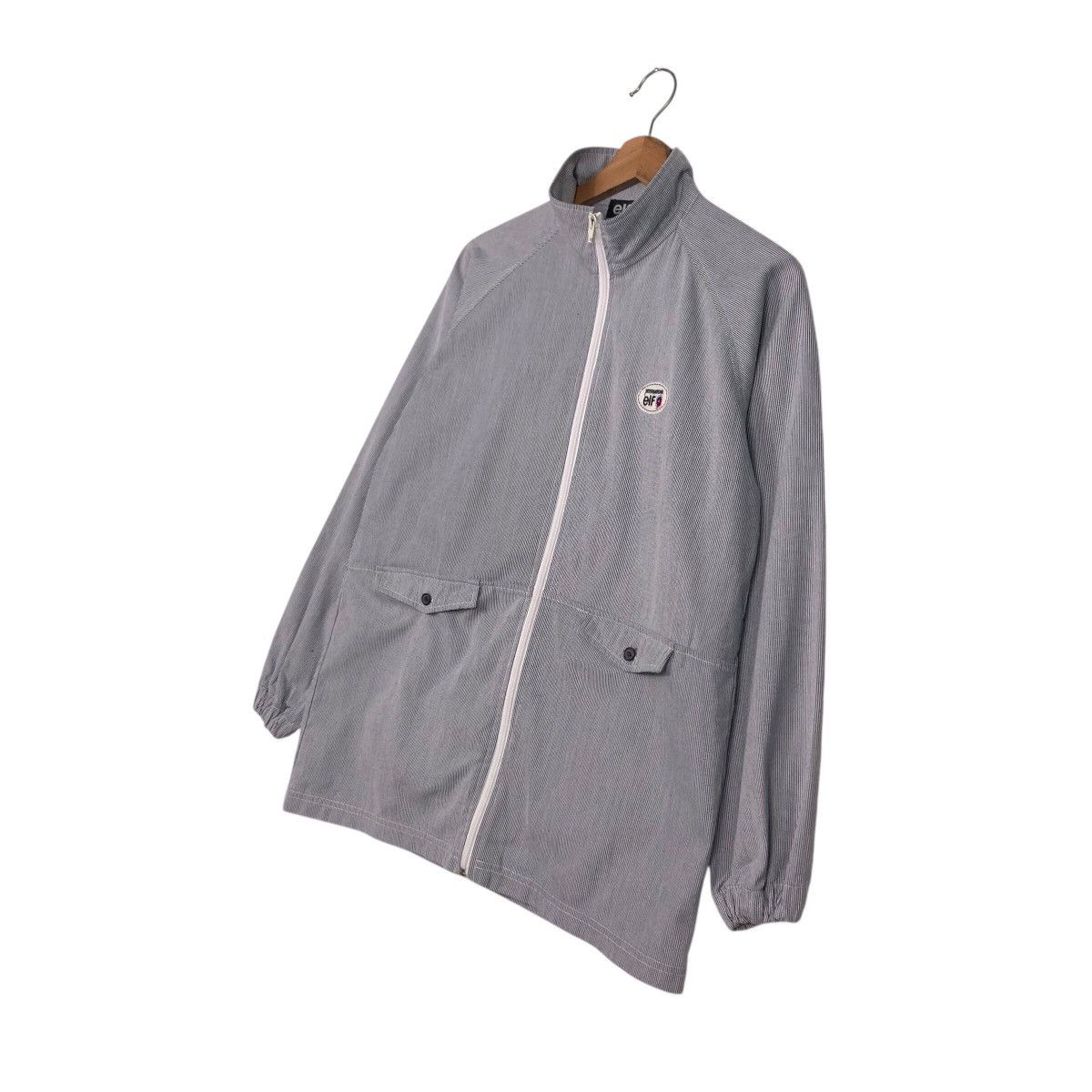 Japanese Brand Elf Racing Striped Full-Zip Jacket – Moto Streetwear Utility Size US M / EU 48-50 / 2 - 3 Thumbnail