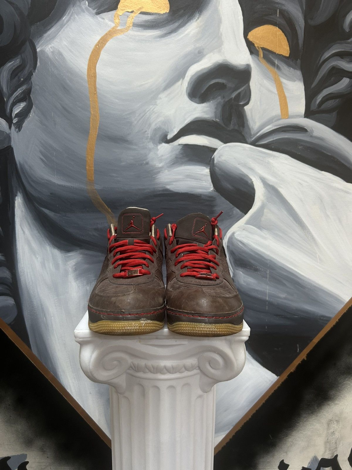 Designer brown and red af1 Size US 12 / EU 45 - 1 Thumbnail