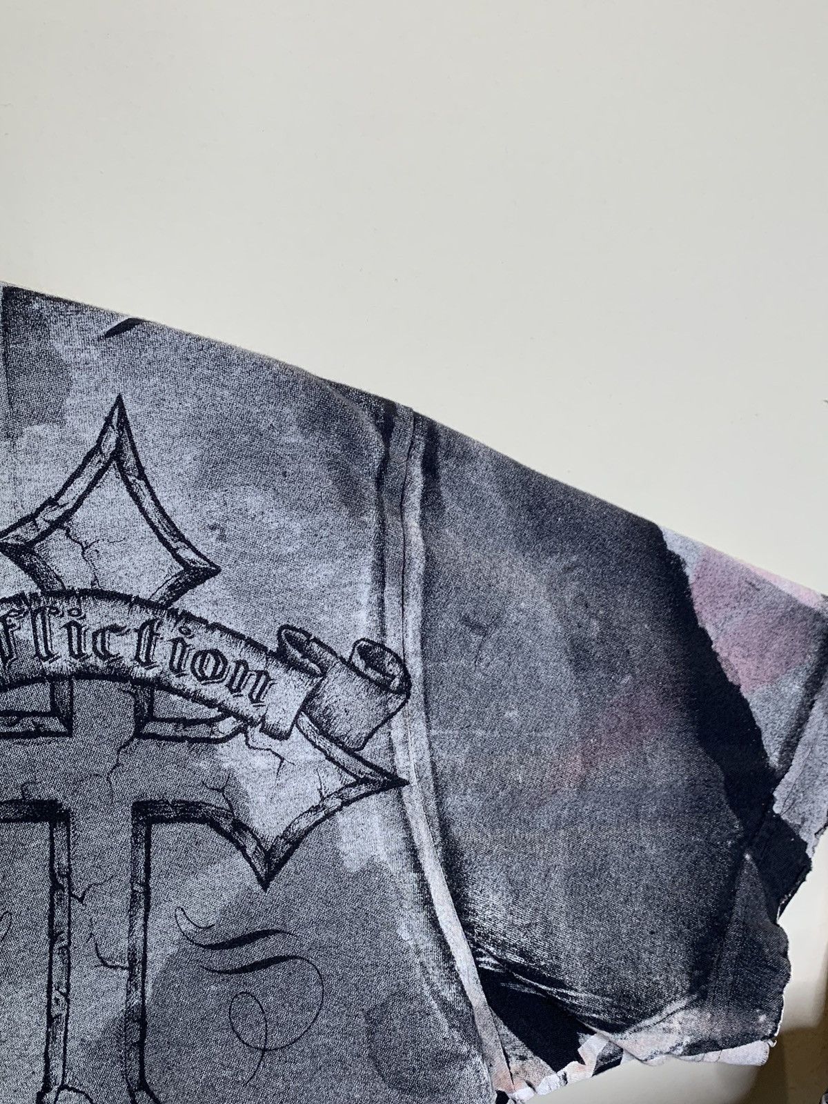 Affliction × Vintage *RARE* Vintage Affliction USA-Made Distressed Faded T-Shirt Size US L / EU 52-54 / 3 - 6 Thumbnail