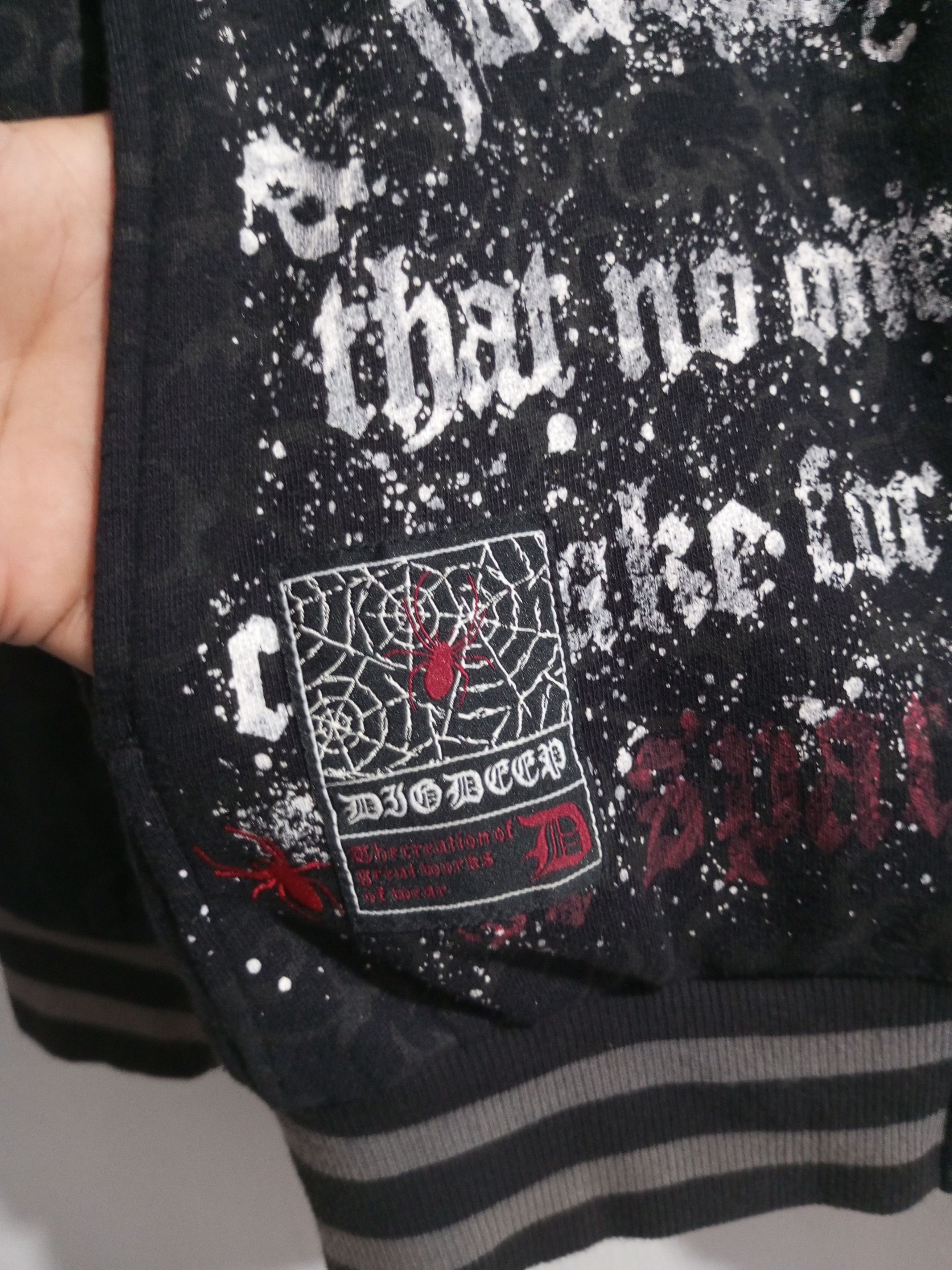 If Six Was Nine × Japanese Brand × Le Grande Bleu (L.G.B.) Vintage dig deep poem full print reversible hoodie Size US L / EU 52-54 / 3 - 8 Thumbnail