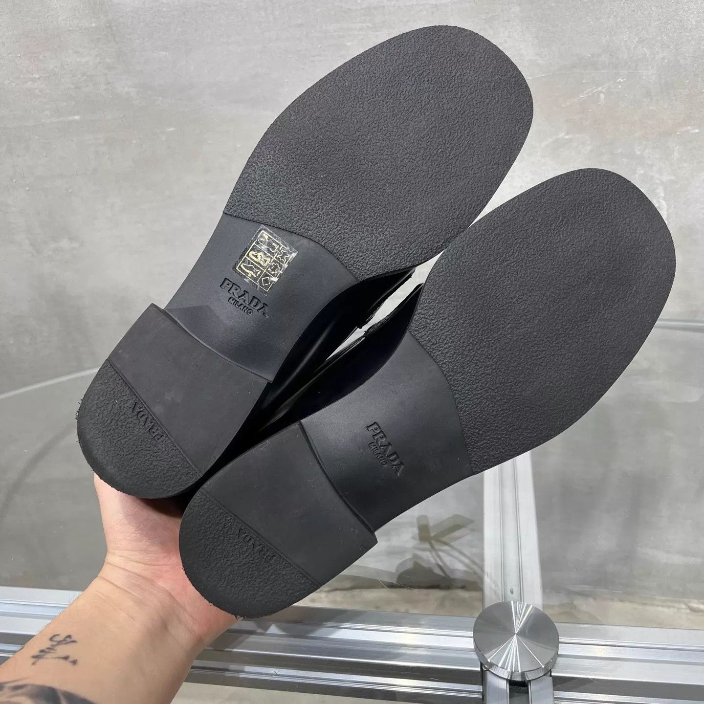 Prada Prada Black Triangle Logo Loafers 38 Original Box CD0139 Size US 7.5 / IT 37.5 - 7 Thumbnail