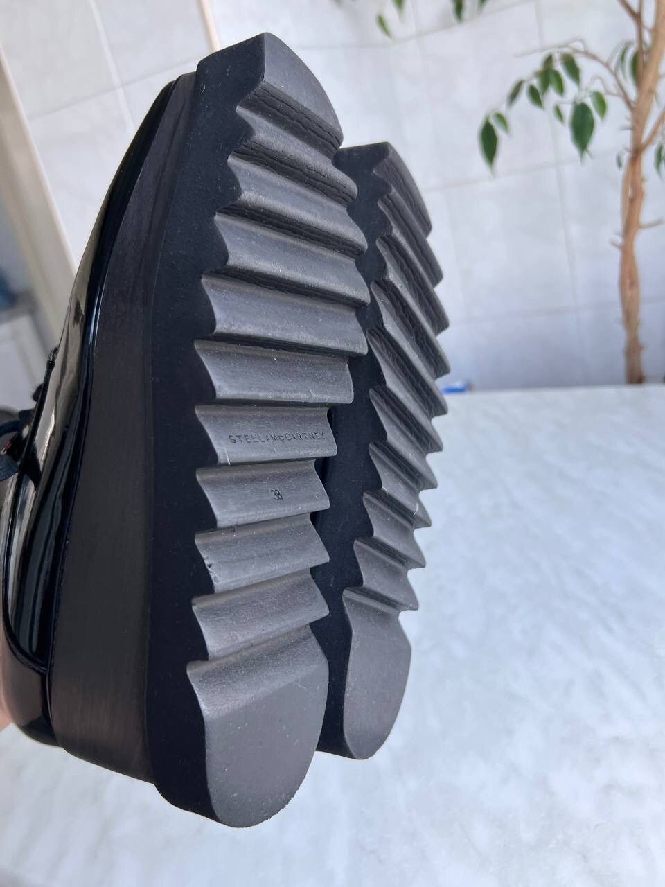 Stella McCartney Stella McCartney Elyse High Platform Leather Shoes Black Size US 8 / IT 38 - 10 Thumbnail