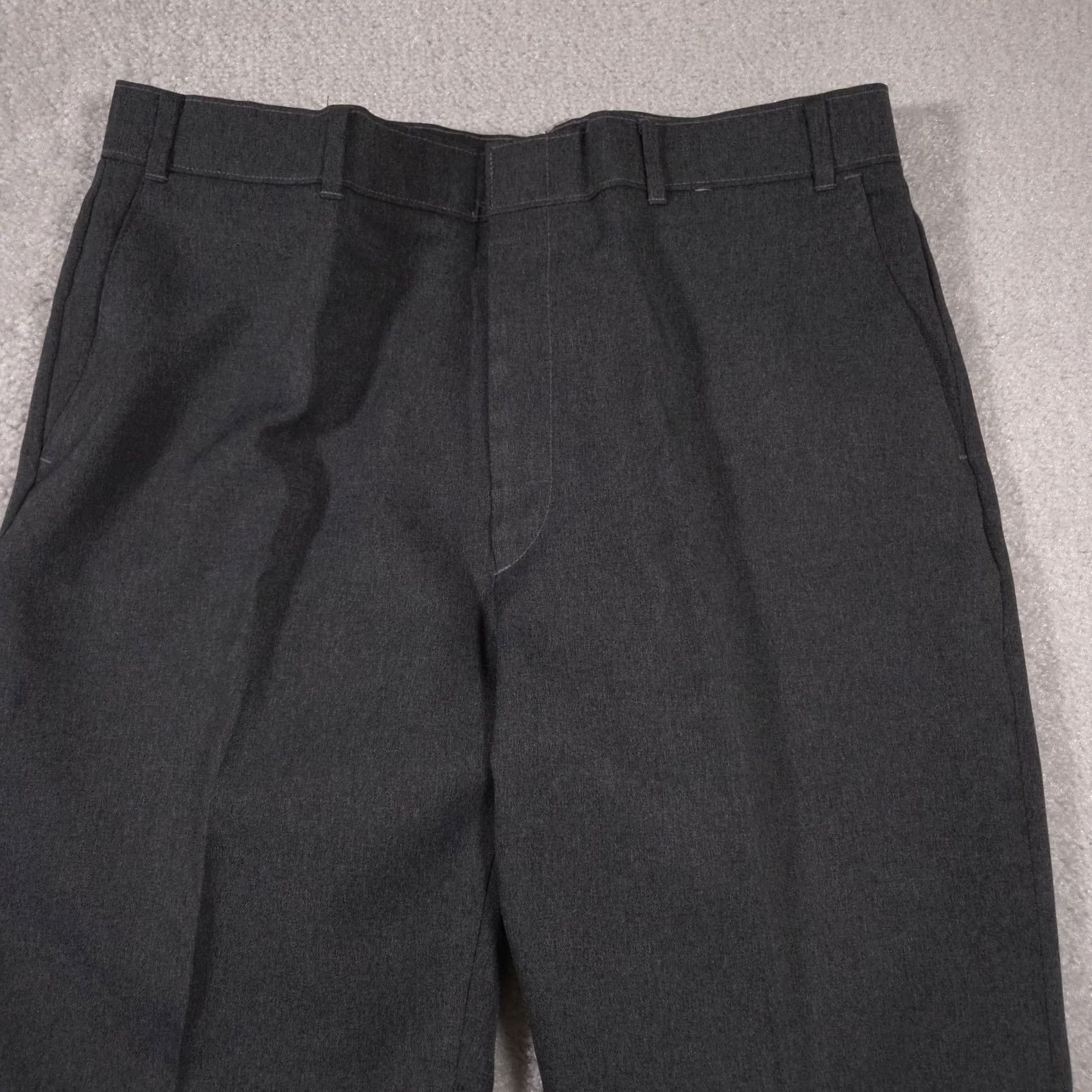 Vintage VINTAGE Montgomery Ward Dress Pants Mens 36x30 Gray Slacks Chinos 38 Inseam 30 Straight Classic 90s Mens Pants Size US 36 / EU 52 - 3 Thumbnail
