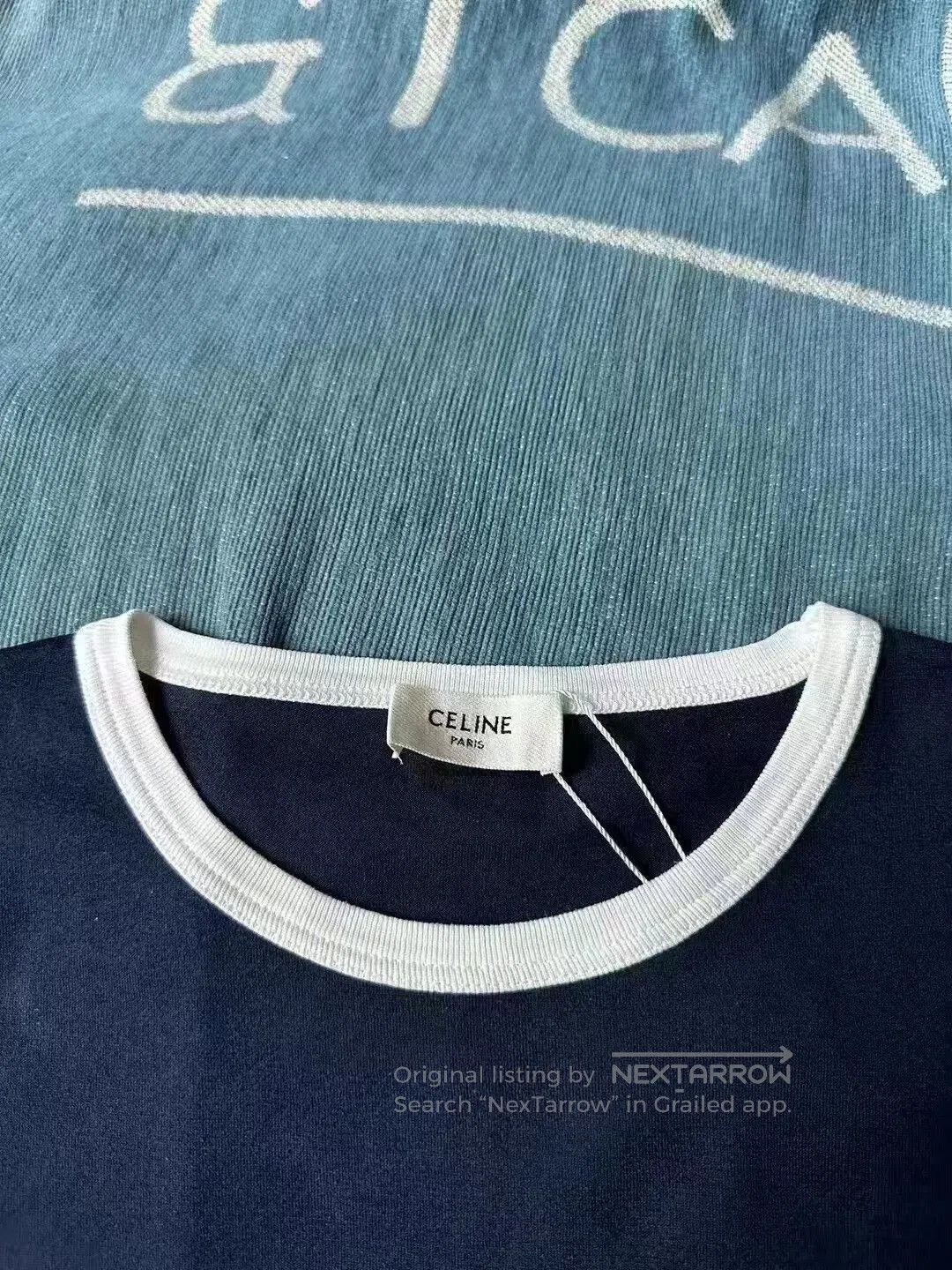 Celine celine blue short sleeve t-shirt. Size S / US 4 / IT 40 - 2 Thumbnail