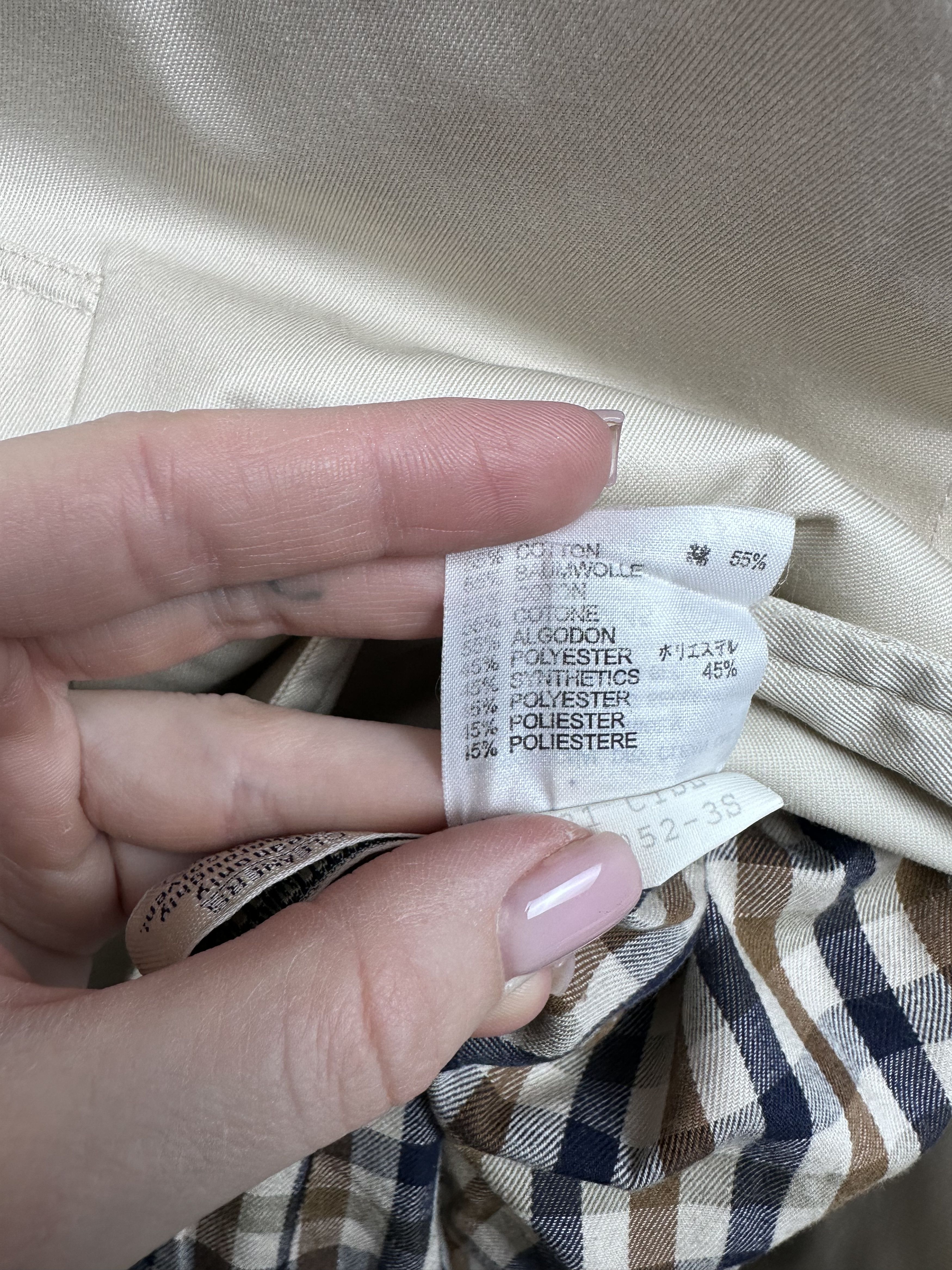 Aquascutum × Vintage Aquascutum Vintage Womens Trench Coat Jacket Size L / US 10 / IT 46 - 9 Thumbnail