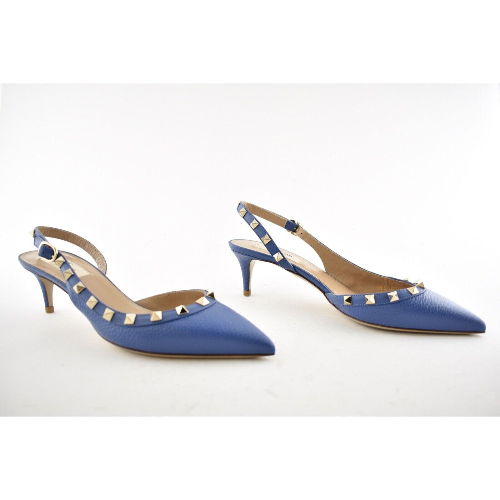 Valentino Rockstud 50 Stud Slingback Strap Sandal Kitten Heel Pump 38 Size US 8 / IT 38 - 4 Thumbnail