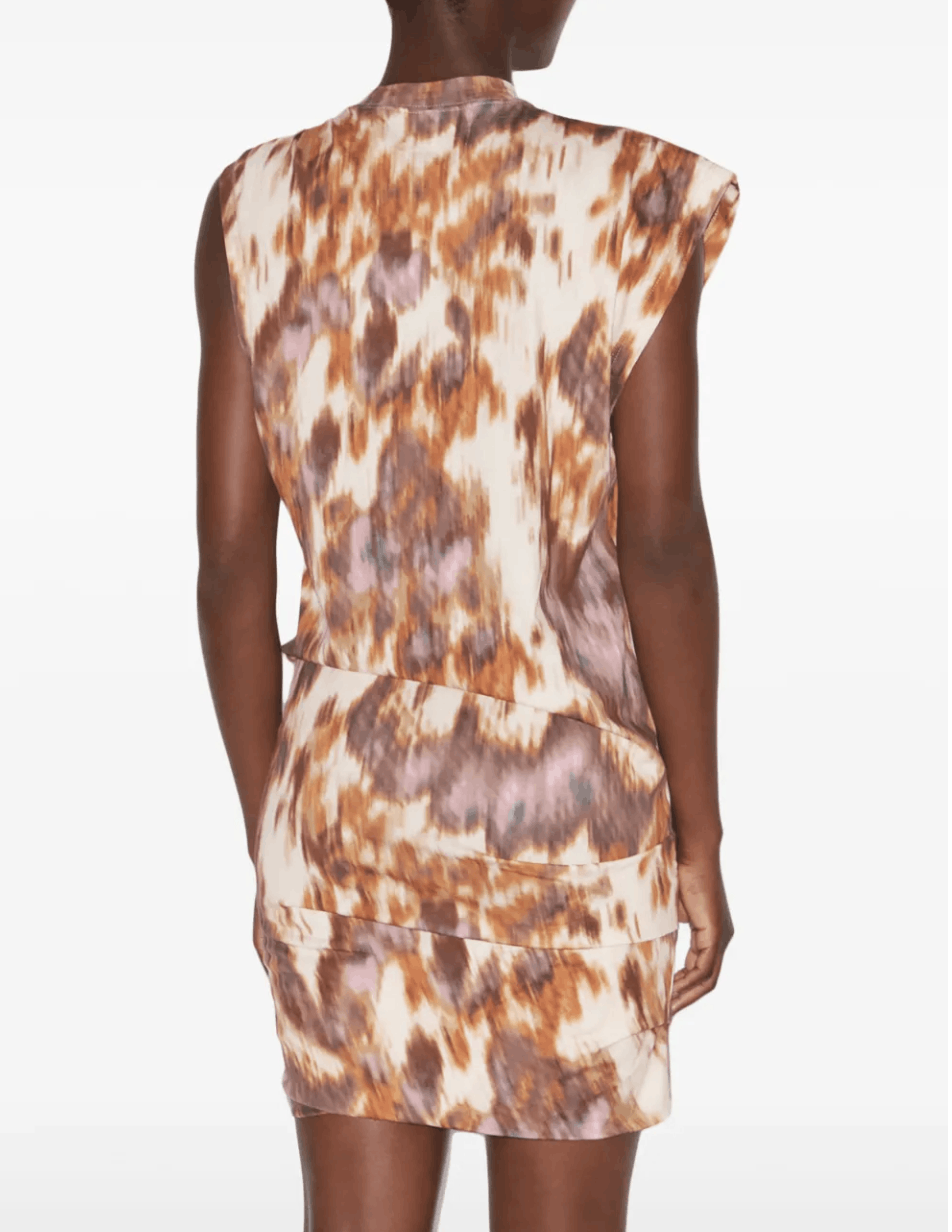 Isabel Marant Etoile Off-white & tan leany minidress Size XL / US 12-14 / IT 48-50 - 3 Thumbnail