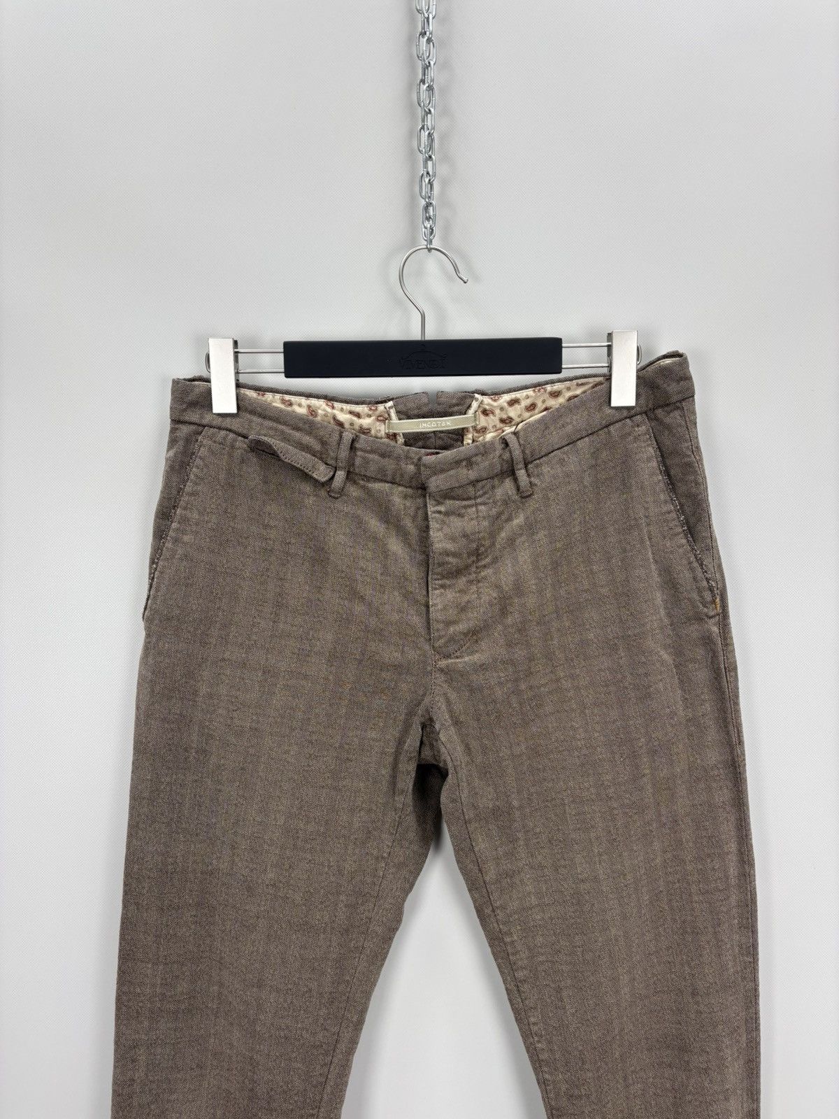 Incotex Mens pants Incotex Size 35 Color Brown Size US 35 - 3 Thumbnail