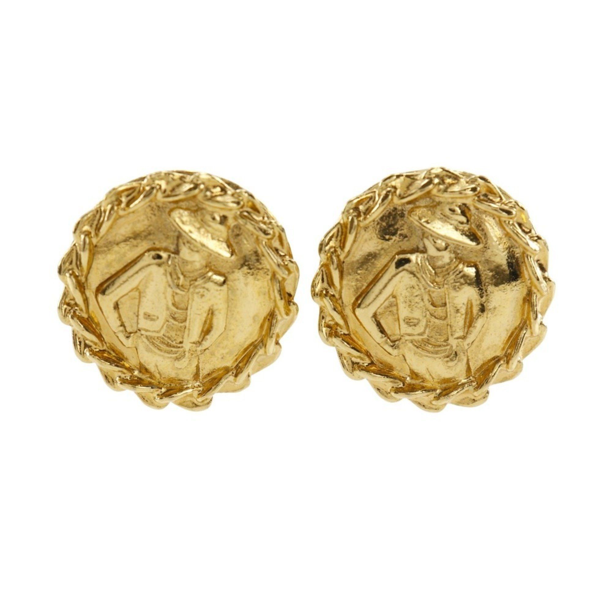 Chanel CHANEL Coco Mademoiselle Earrings, Gold Plated, Approx. 21.2g, Women's Size ONE SIZE - 1 Thumbnail